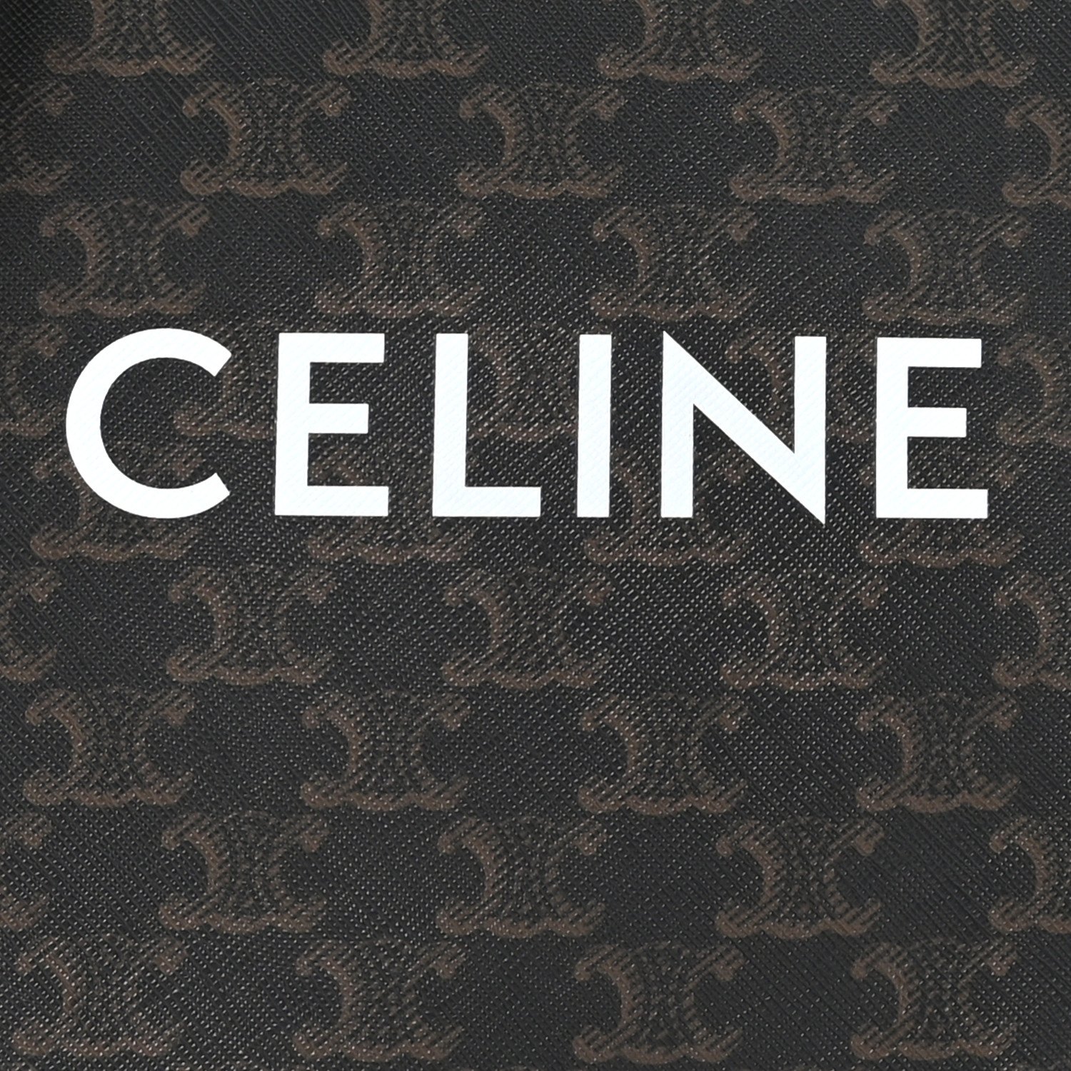 CELINE Triomphe Canvas Calfskin Mini Vertical Cabas Tan