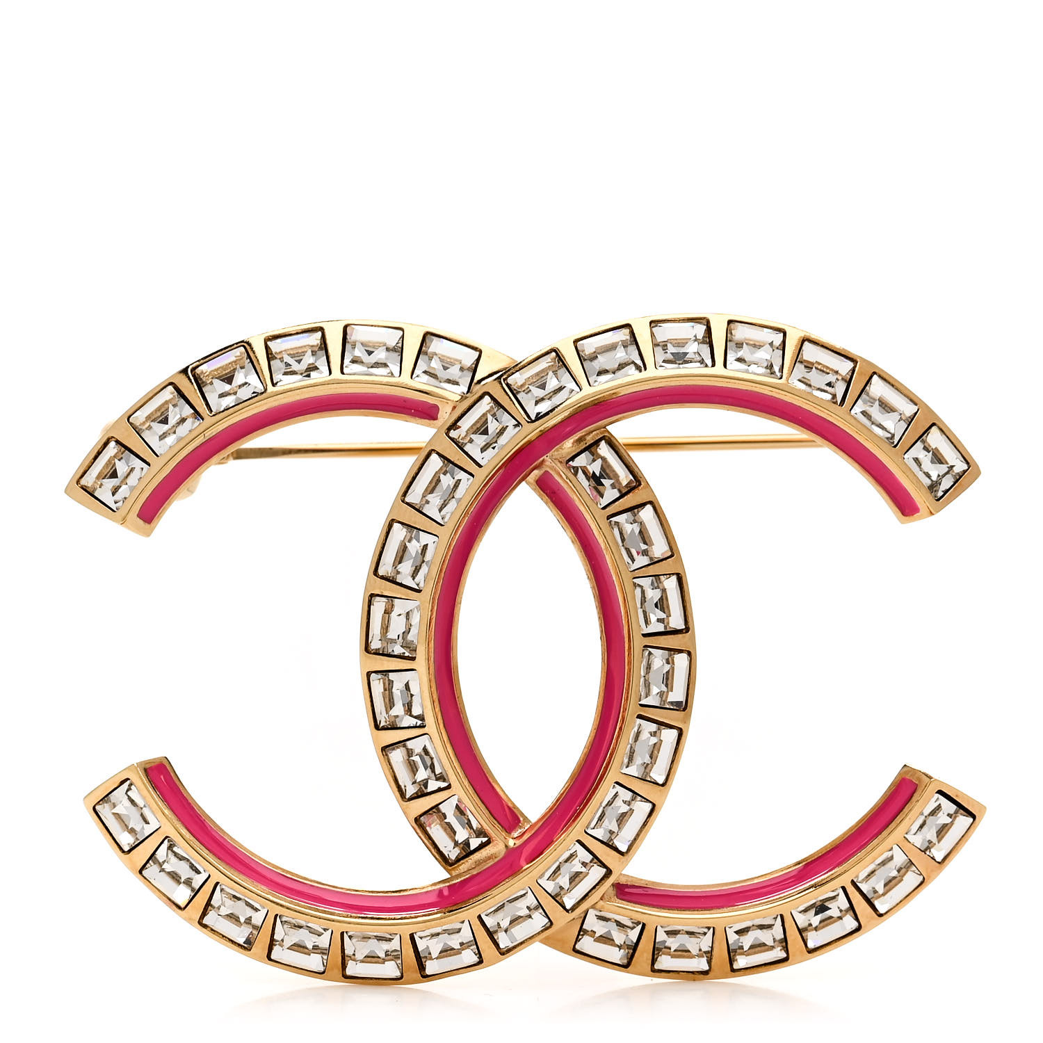【CHANEL】l CC-logo brooch★シャネル【ランク:A】 CHANEL CC LOGO Brooch Pin Black/White Gold NWT 2023 Italy