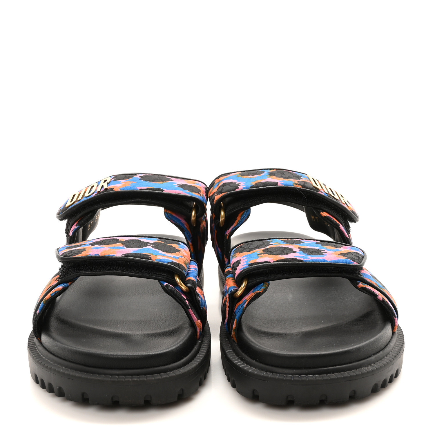 【DIOR】DIORACT SANDALS DIOR ACT DiorAct Dior-Act Jardin Indien Fabric Dad Flat