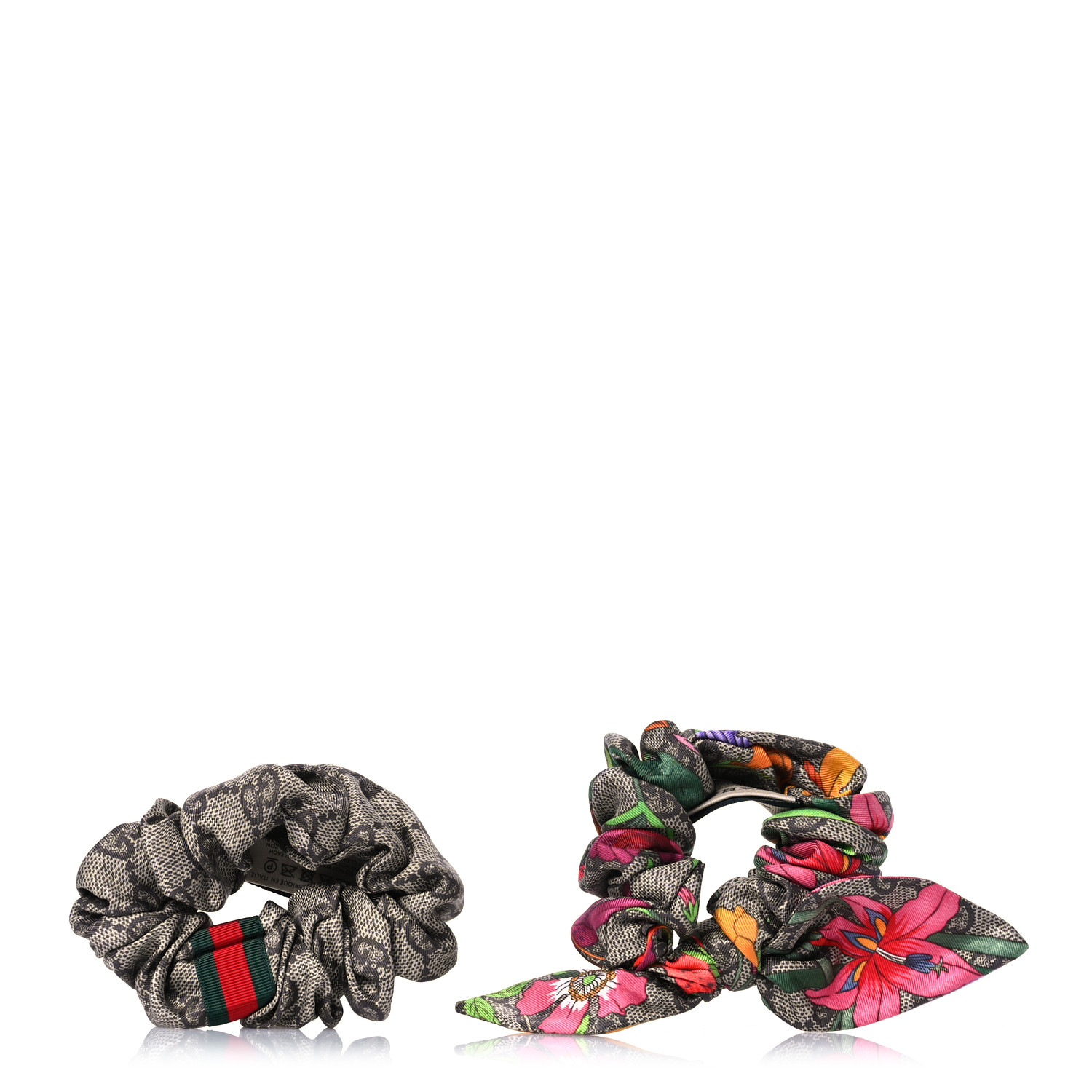 [MCM]★Monogram Print Scrunchies GUCCI Silk Monogram Flora Print Web Scrunchie Hair Tie Set