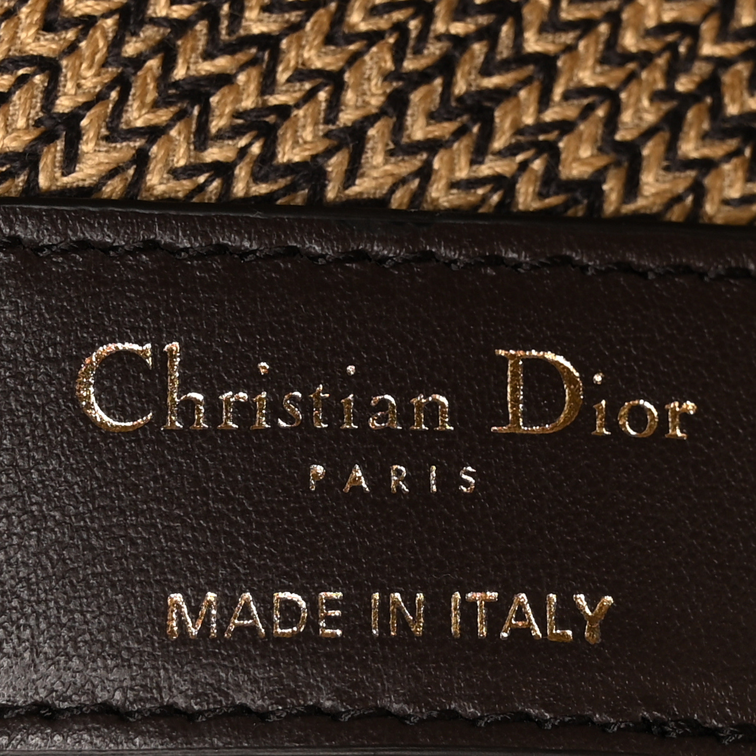 CHRISTIAN DIOR Canvas Medium Mizza Embroidered Lady D-Lite