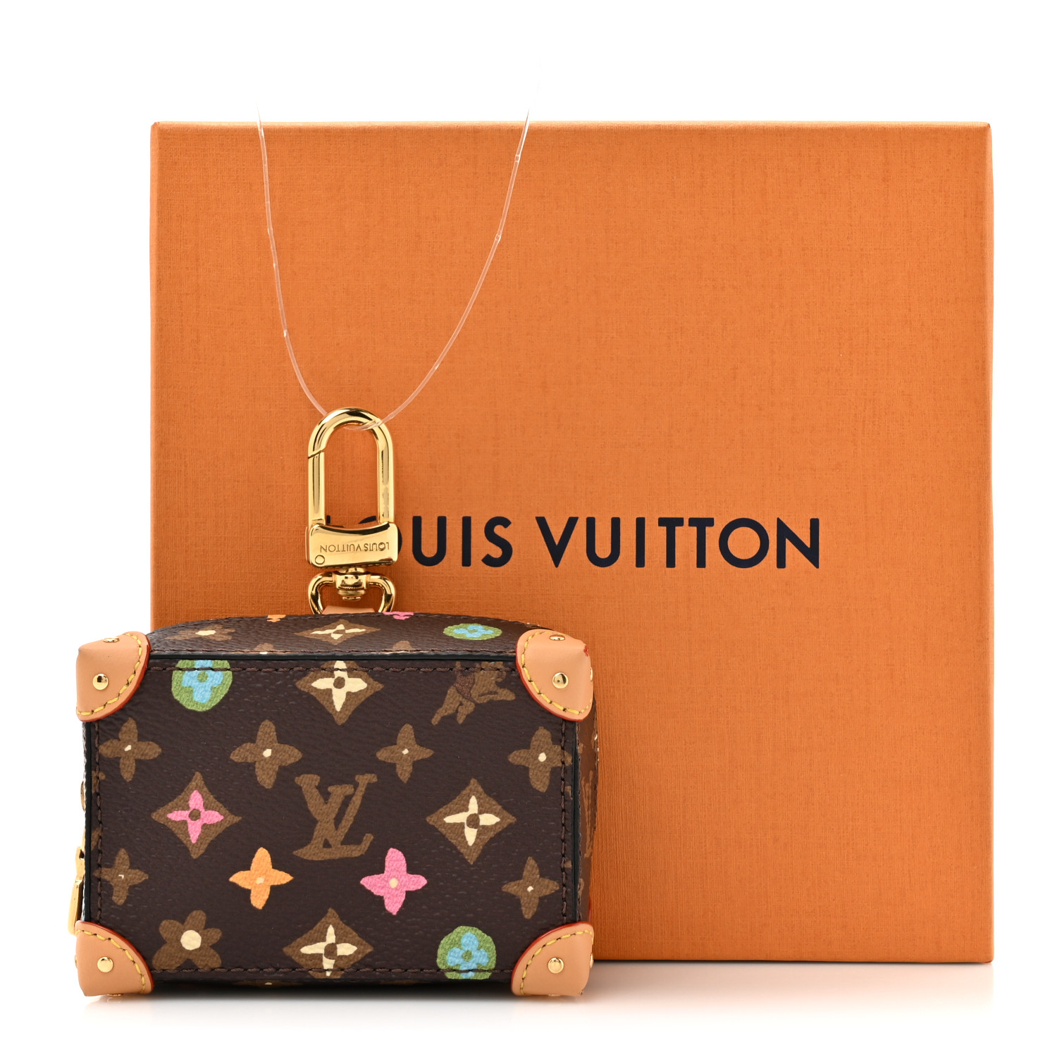 LOUIS VUITTON Monogram Craggy Trunk Bag Charm Key Holder