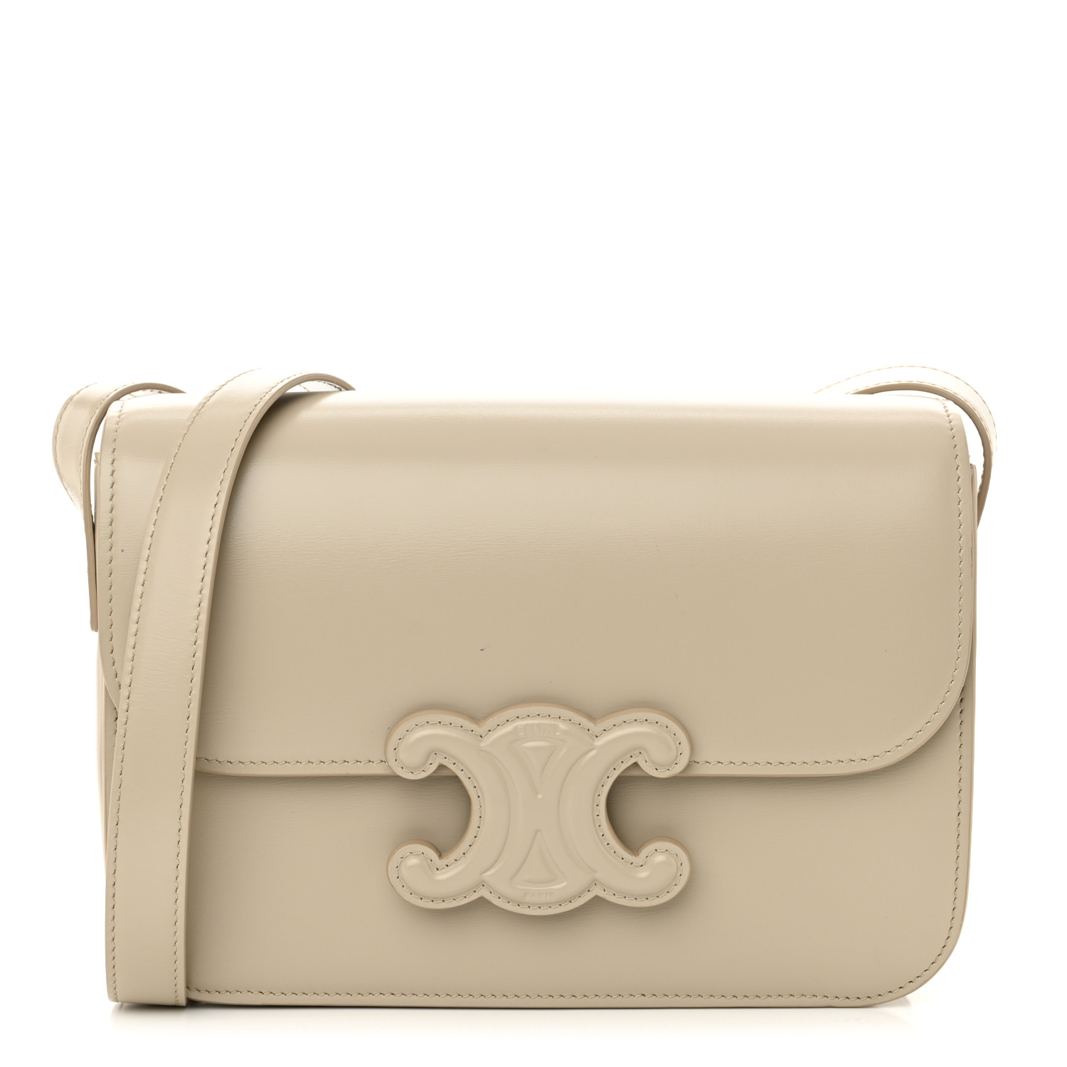 CELINE Shiny Calfskin Medium Triomphe Trench 1656695
