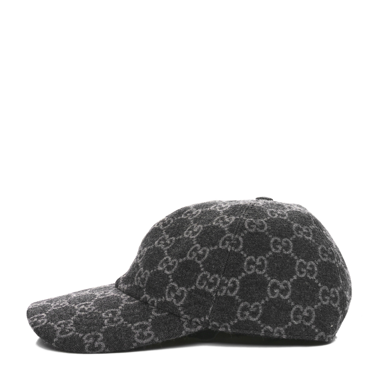 GUCCI GG Flannel Baseball Hat M Grey Dark Grey 1660422