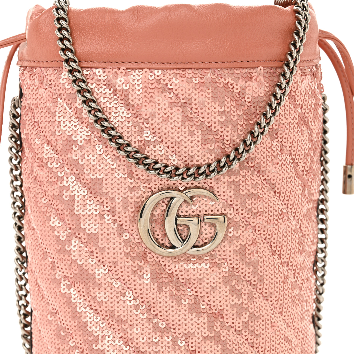 GUCCI マーモント バケットバッグ PINK【Aランク 付属品有】 coeuriche777_09727