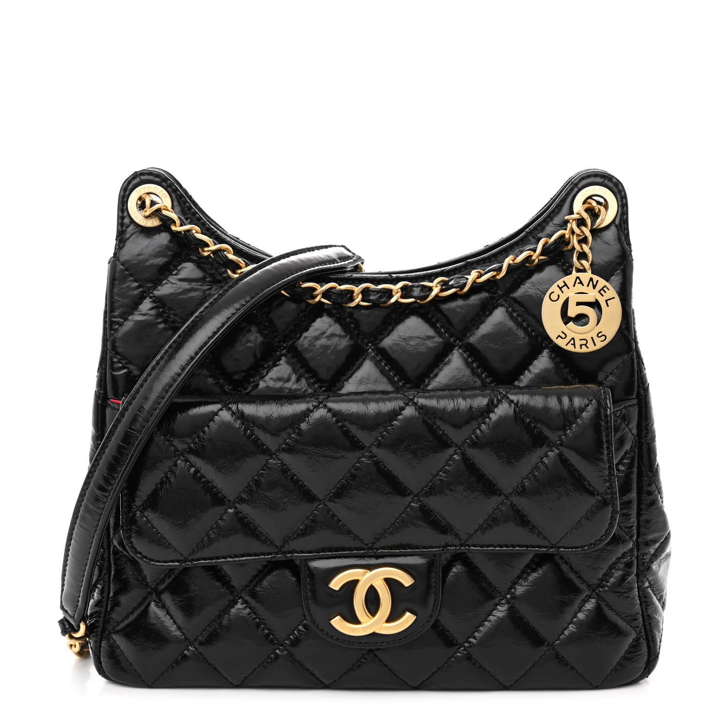 shbb_1122 クリスタル変更 01 Black Chanliade Black Cressida Quilted Top Handle Bag - CHARLES & KEITH SG