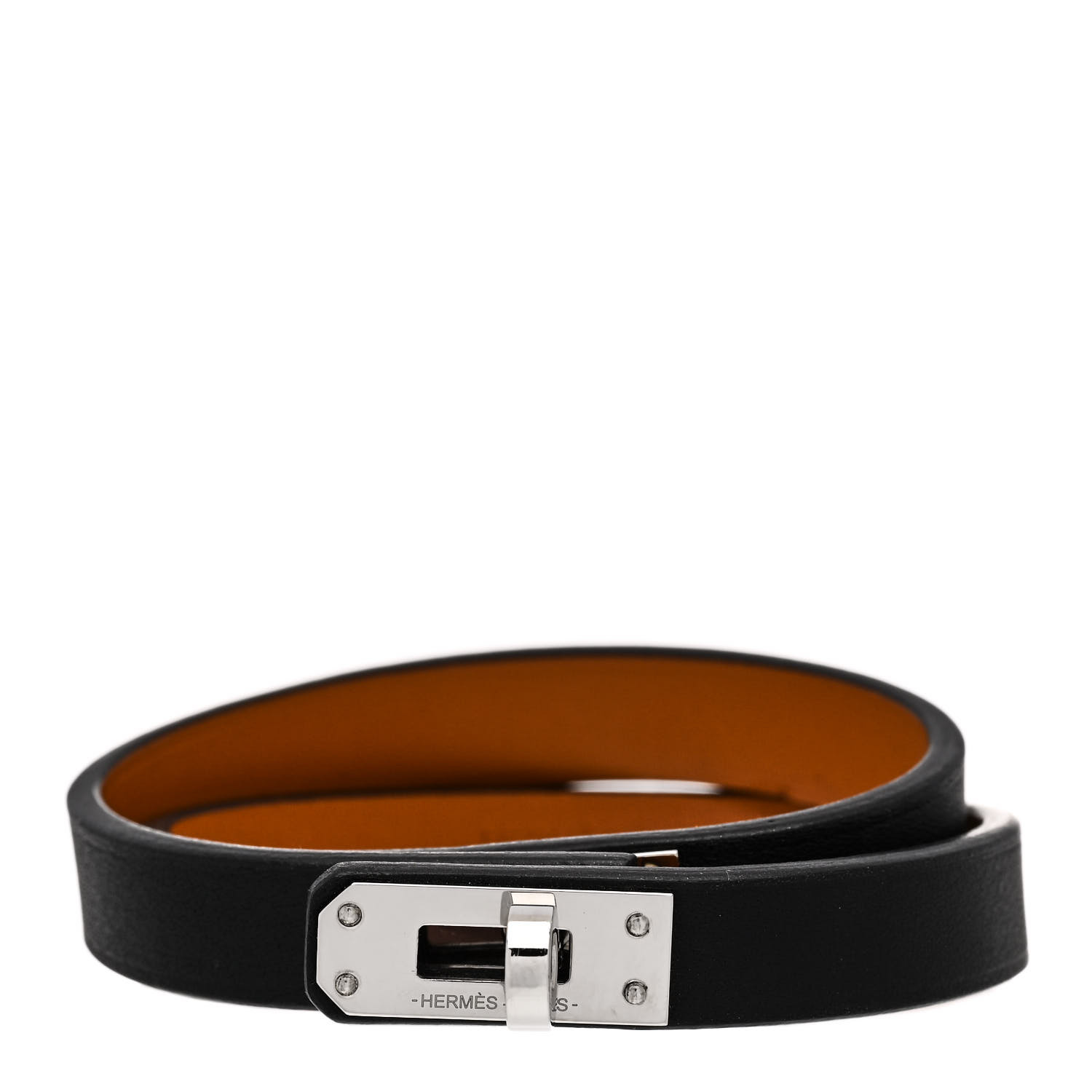 HERMES Swift Mini Kelly Double Tour Bracelet T2 Black