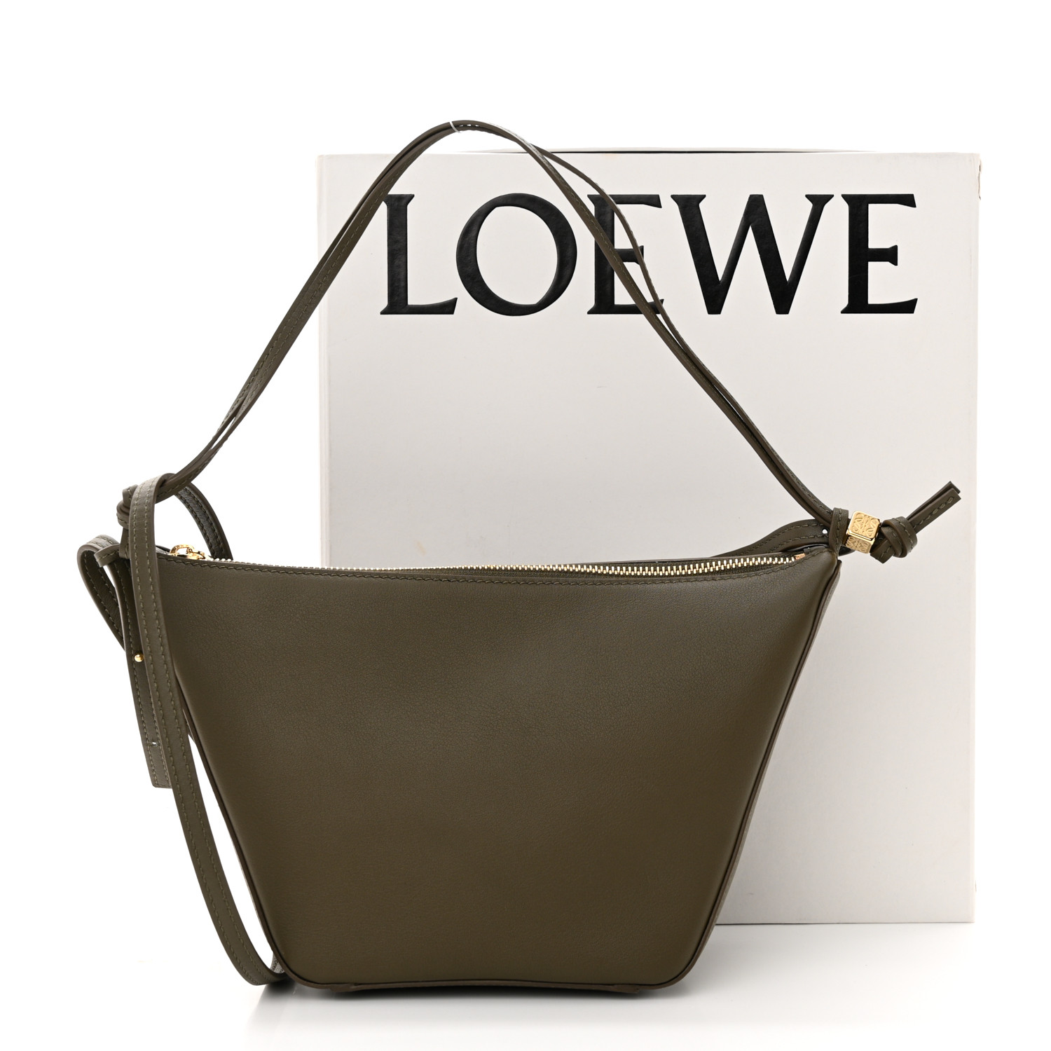 LOEWE Calfskin Mini Hammock Hobo Dark Khaki Green 1514035