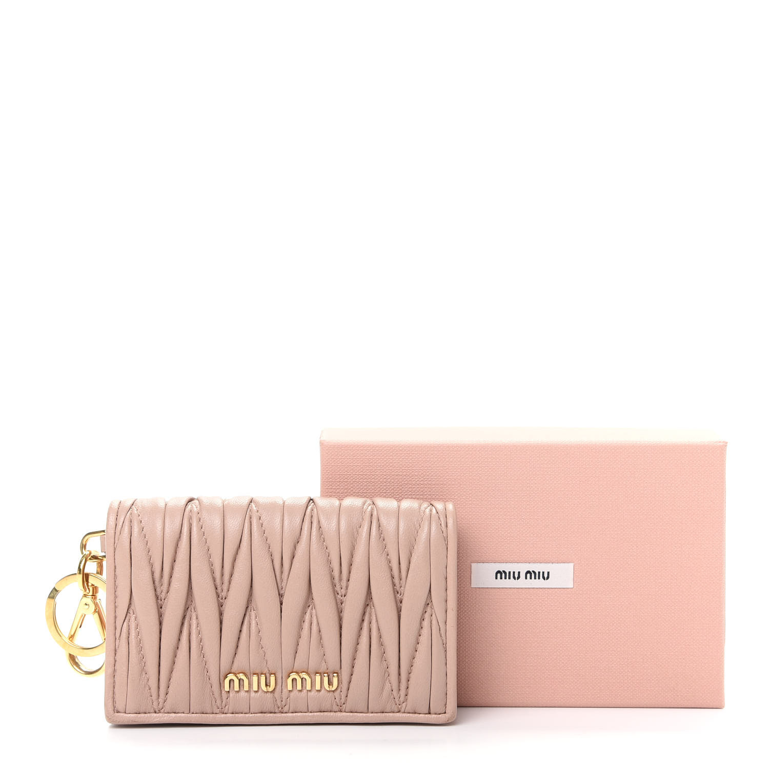 ★MiuMiu★ Matelasse Flap Card Holder Marigold 5MC103AFPPF00 Miu Miu Matelasse Nappa Leather Card Holder Marigold | eBay