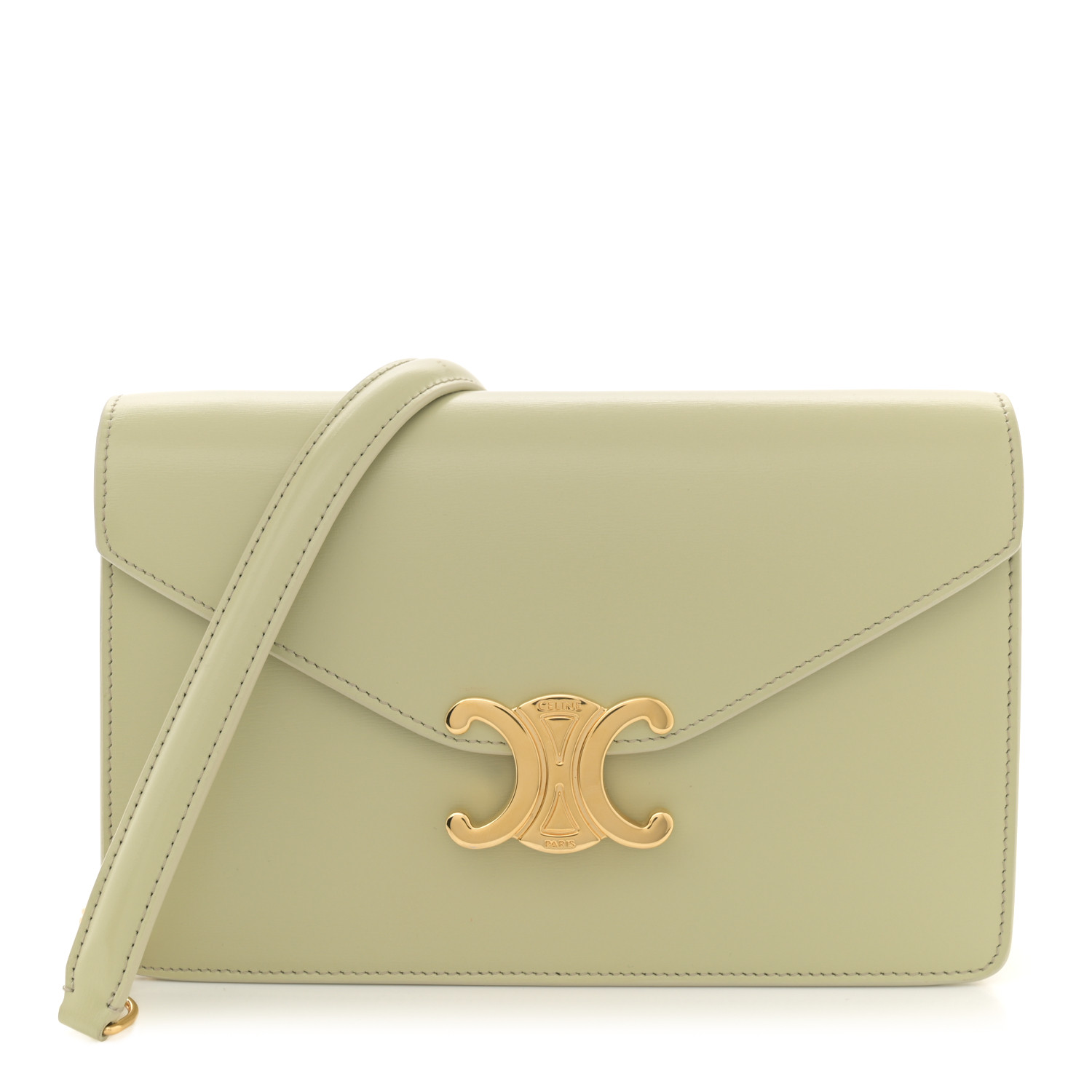 CELINE WALLET ON CHAIN MARGO 関税込 ハンドバッグ WALLET ON CHAIN MARGO IN Shiny calfskin - BLACK | CELINE