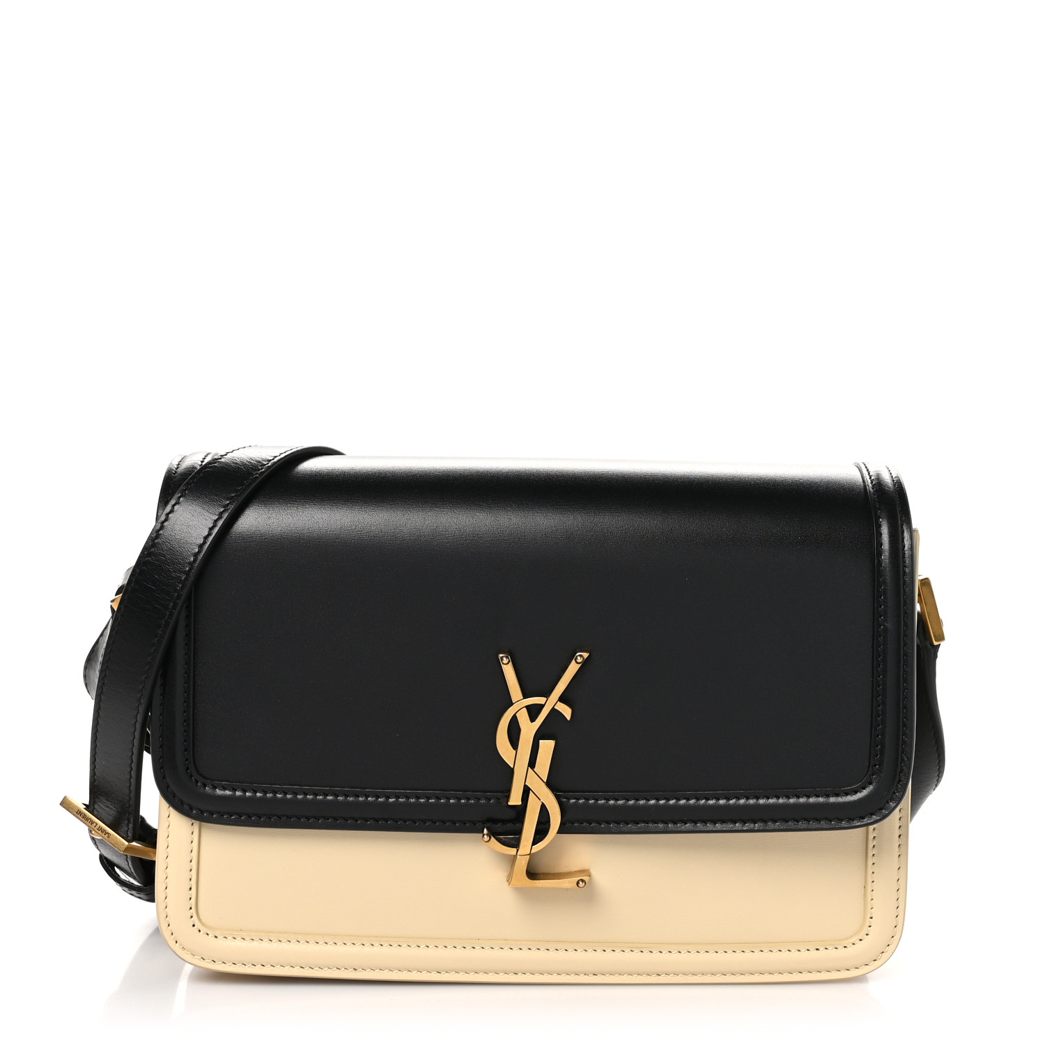 ショルダーバッグ・ポシェット SAINT LAURENT BLACK LEATHER SOLFERINO SHOULDER BAG Solferino Small leather shoulder bag in black - Saint