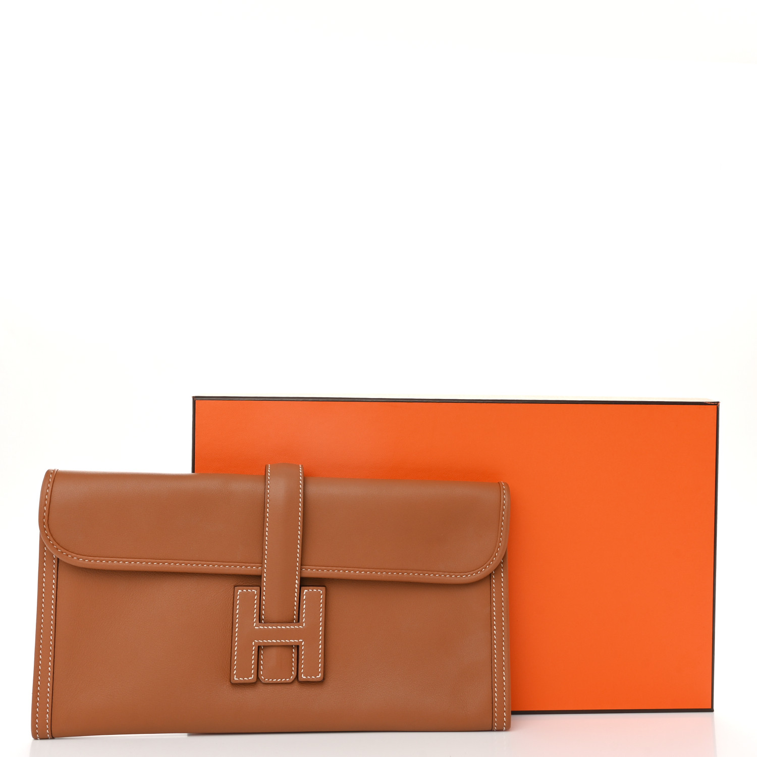 HERMES（エルメス）- Jige Elan（ジジェエラン）ゴールド Hermes Jige Elan 29 Gold Clutch Bag Evercolor Leather