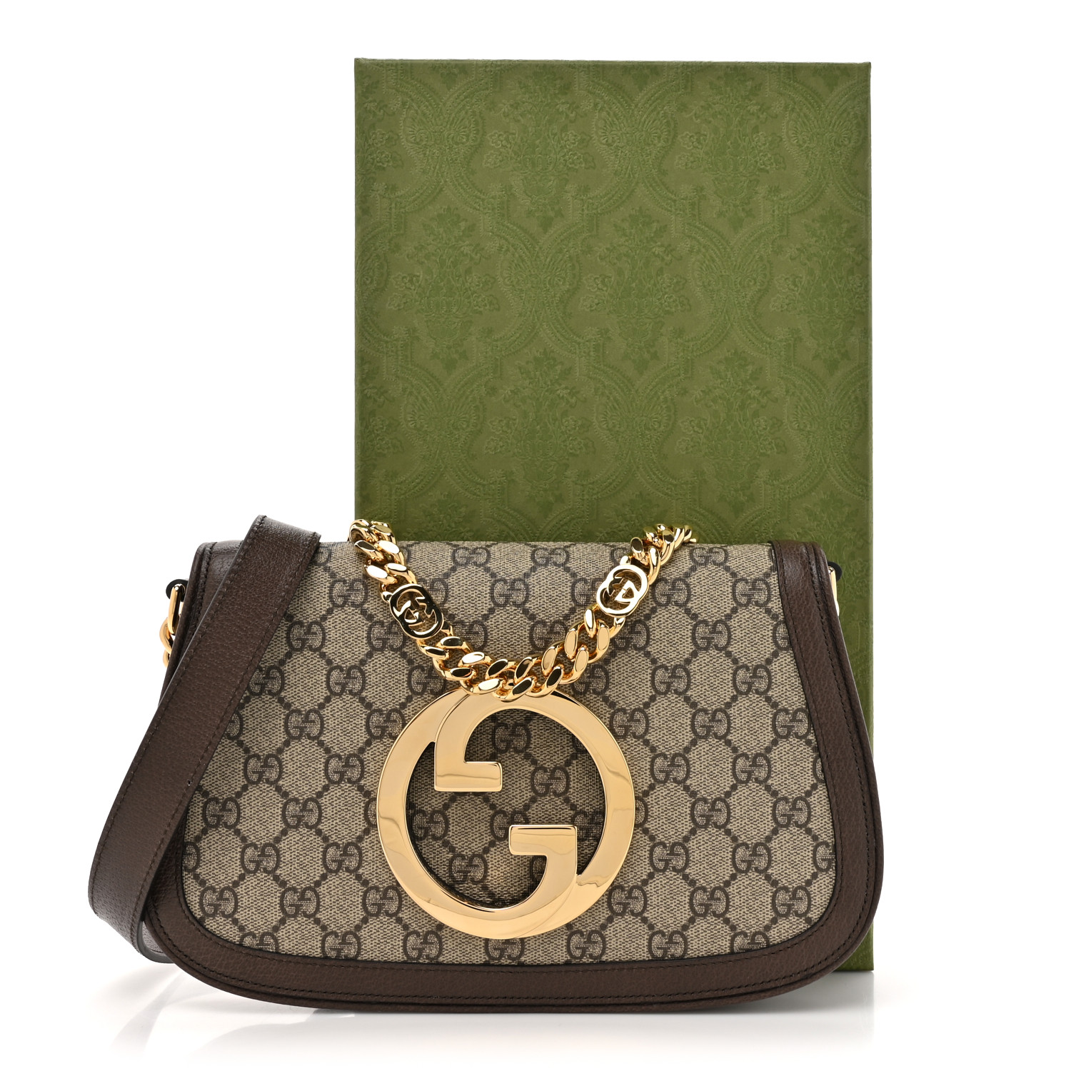 GUCCI GG Supreme Monogram Textured Dollar Calfskin Blondie