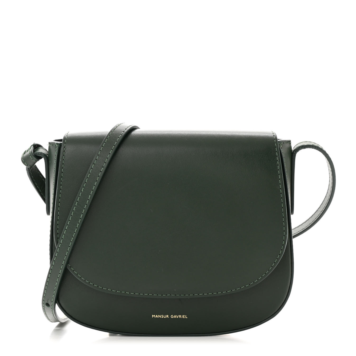 MANSUR GAVRIEL Calfskin Mini Flap Crossbody Bag Moss 1596929