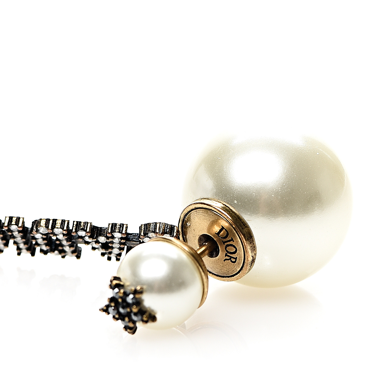 【未使用】PEARL J'ADIOR DANGLE EARRINGS　ピアス Christian Dior Goldtone Metal and Pearl J'adior Single Cuff