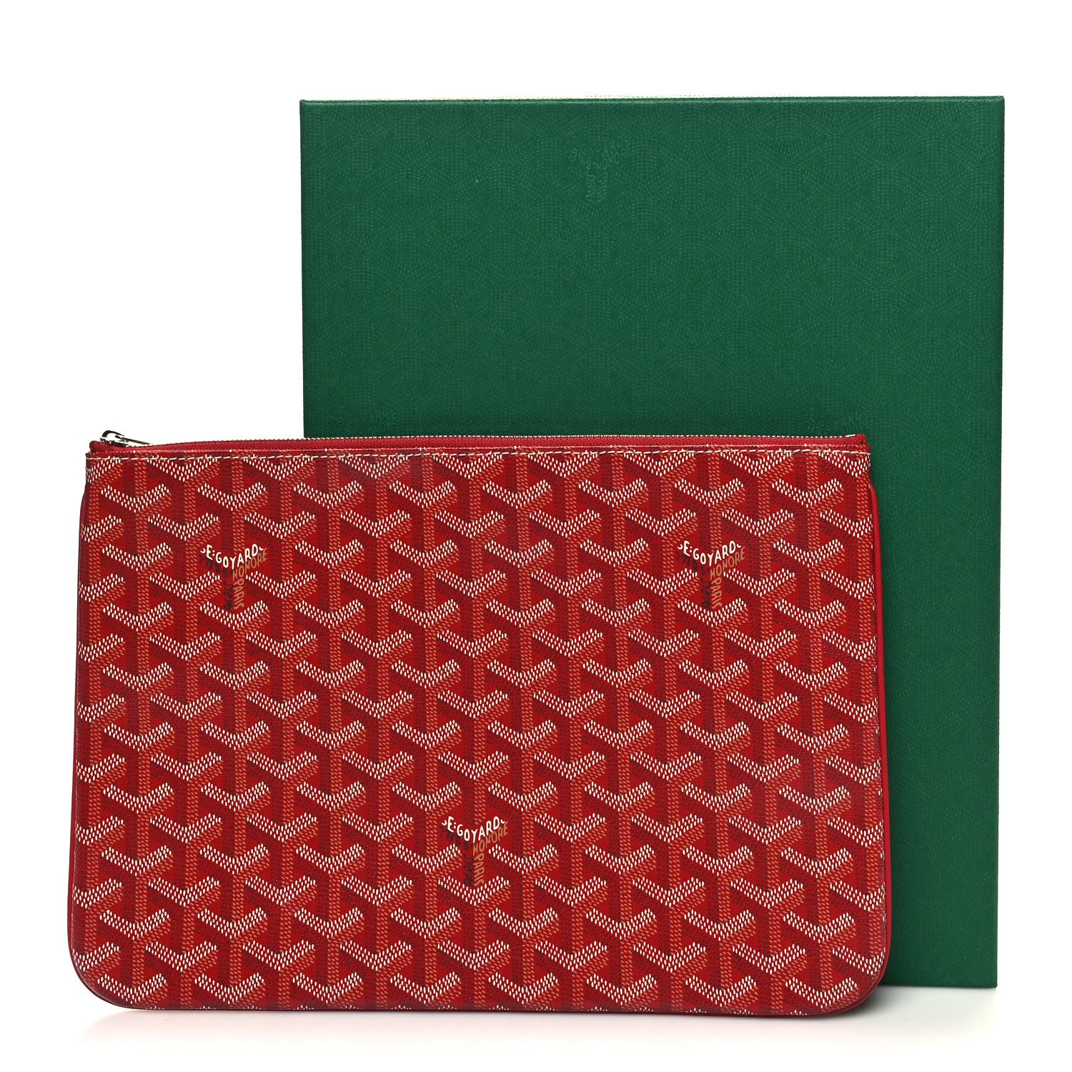 GOYARD Goyardine Senat Pochette MM Red 1352576 | FASHIONPHILE
