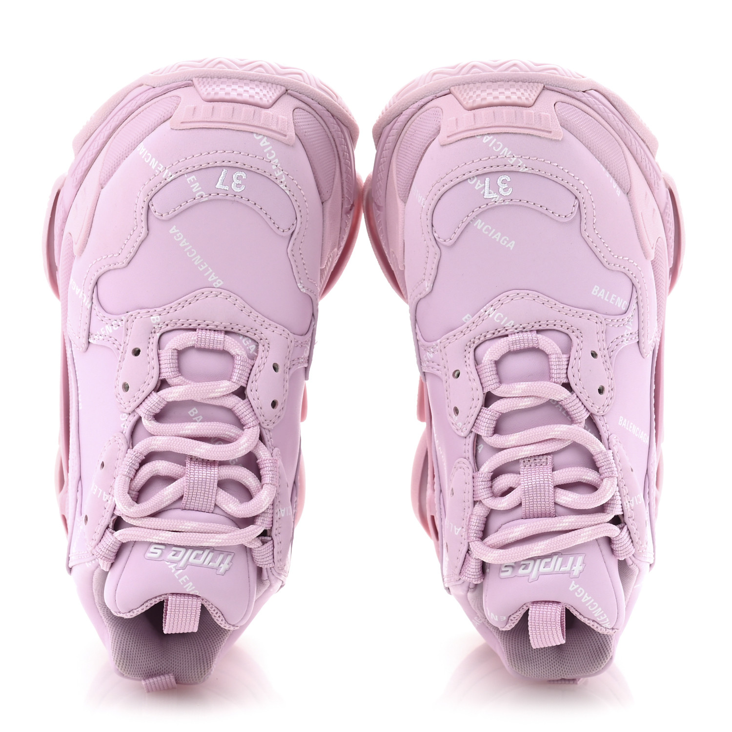 BALENCIAGA Technical Fabric Mesh Allover Logo Womens Triple
