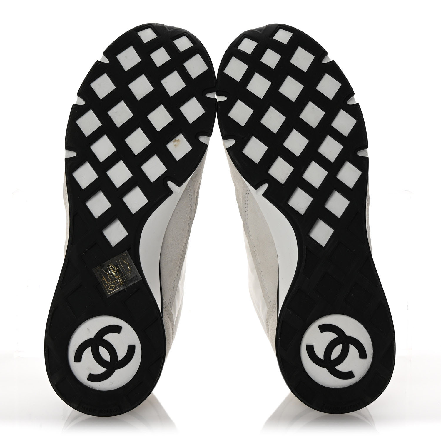CHANEL ロゴ刺繍　ミュール　白　黒　23-23.5cm Chanel White/Black Leather Logo Sneakers sz 39 – ASC Resale