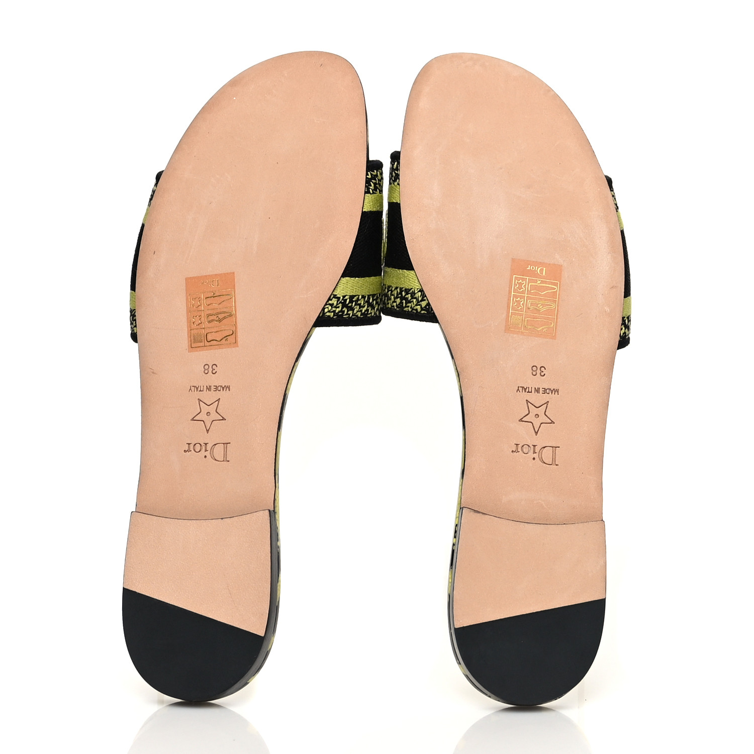 CHRISTIAN DIOR Calfskin Canvas Embroidered Leopard Dway