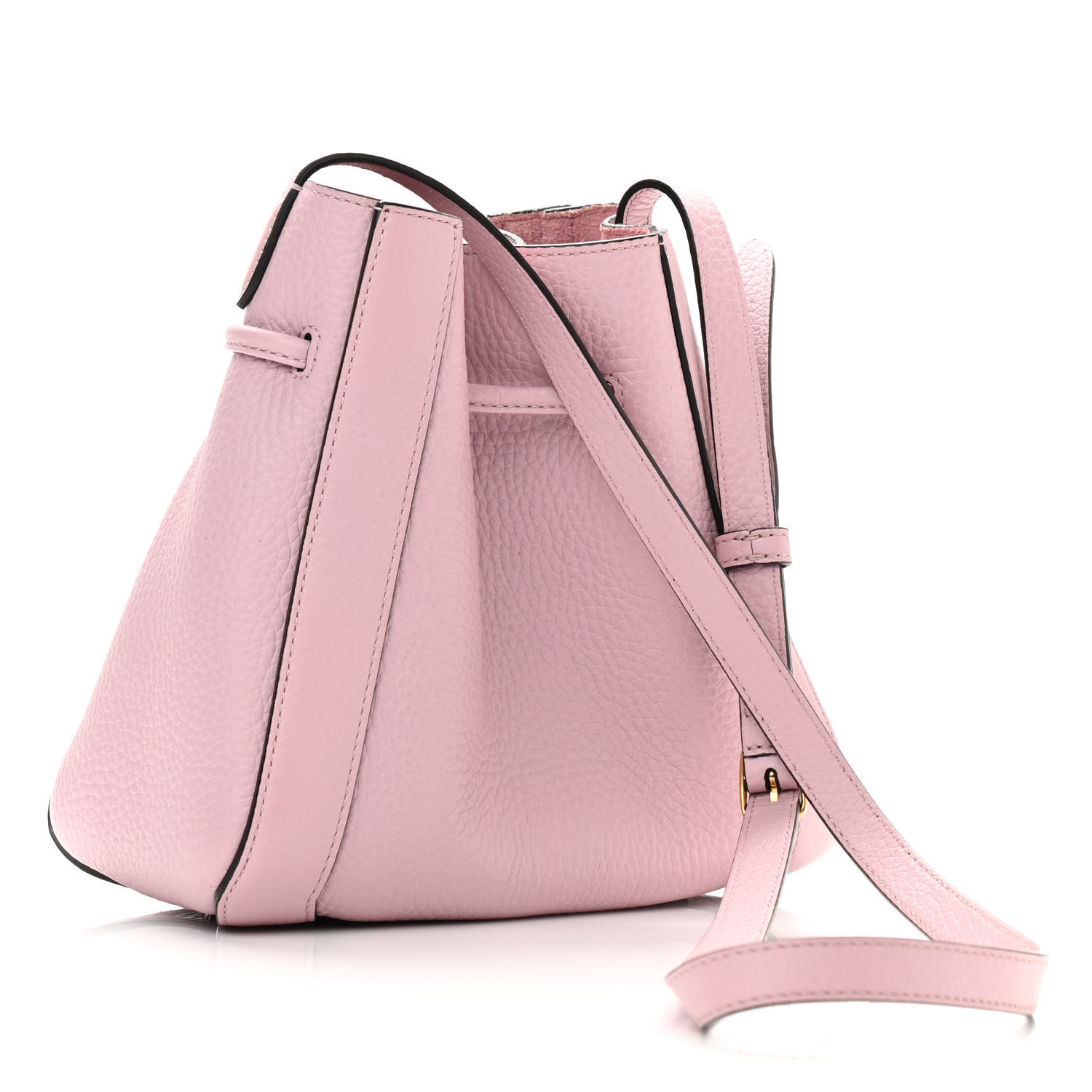 ★hai★ Millie Bag Light Pink Price Firm! MCM Millie Visetos Logo Soft Pink Leather Clutch