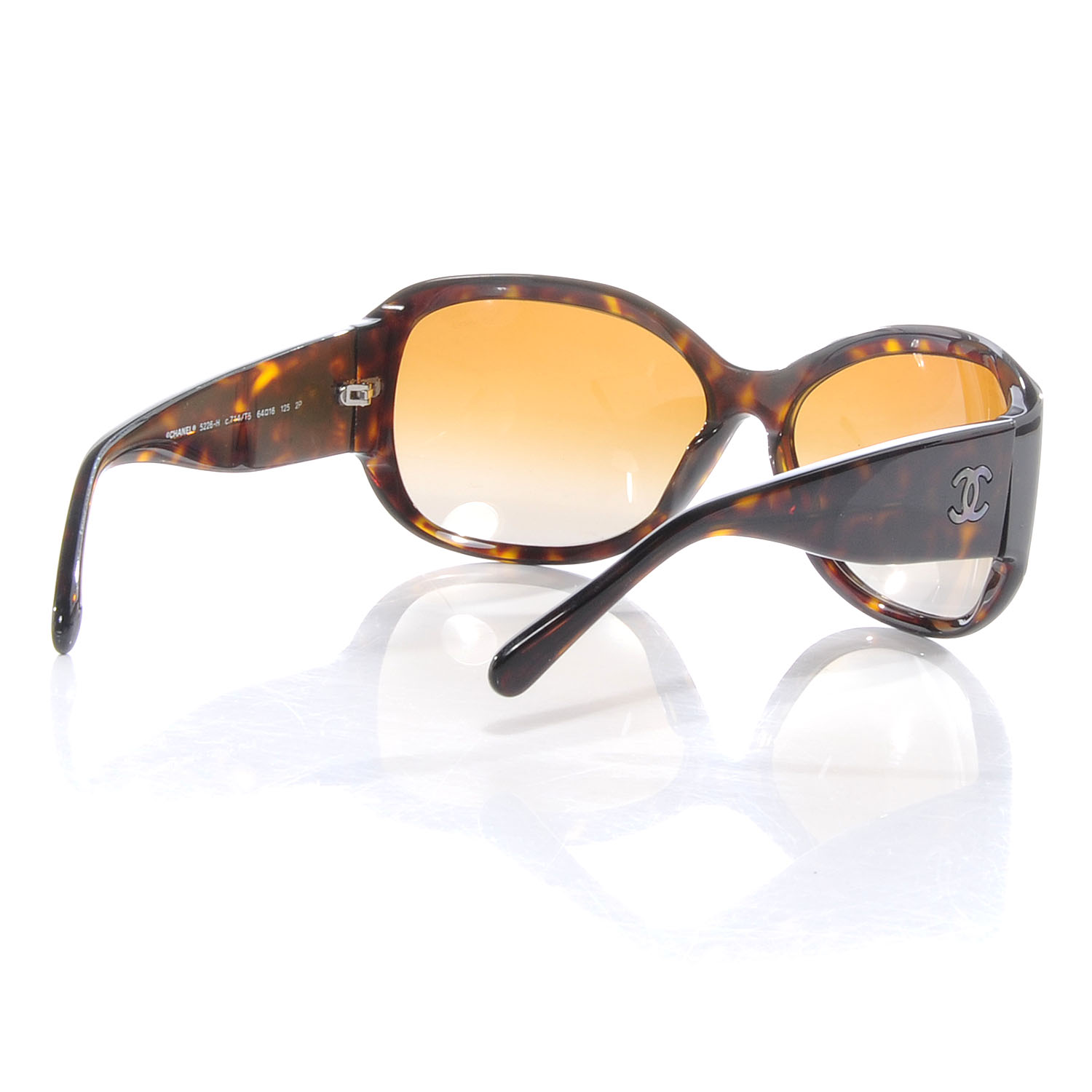 最新な CHANEL FASHIONPHILE | 55757 Brown 5226 Sunglasses Logo CC 小物
