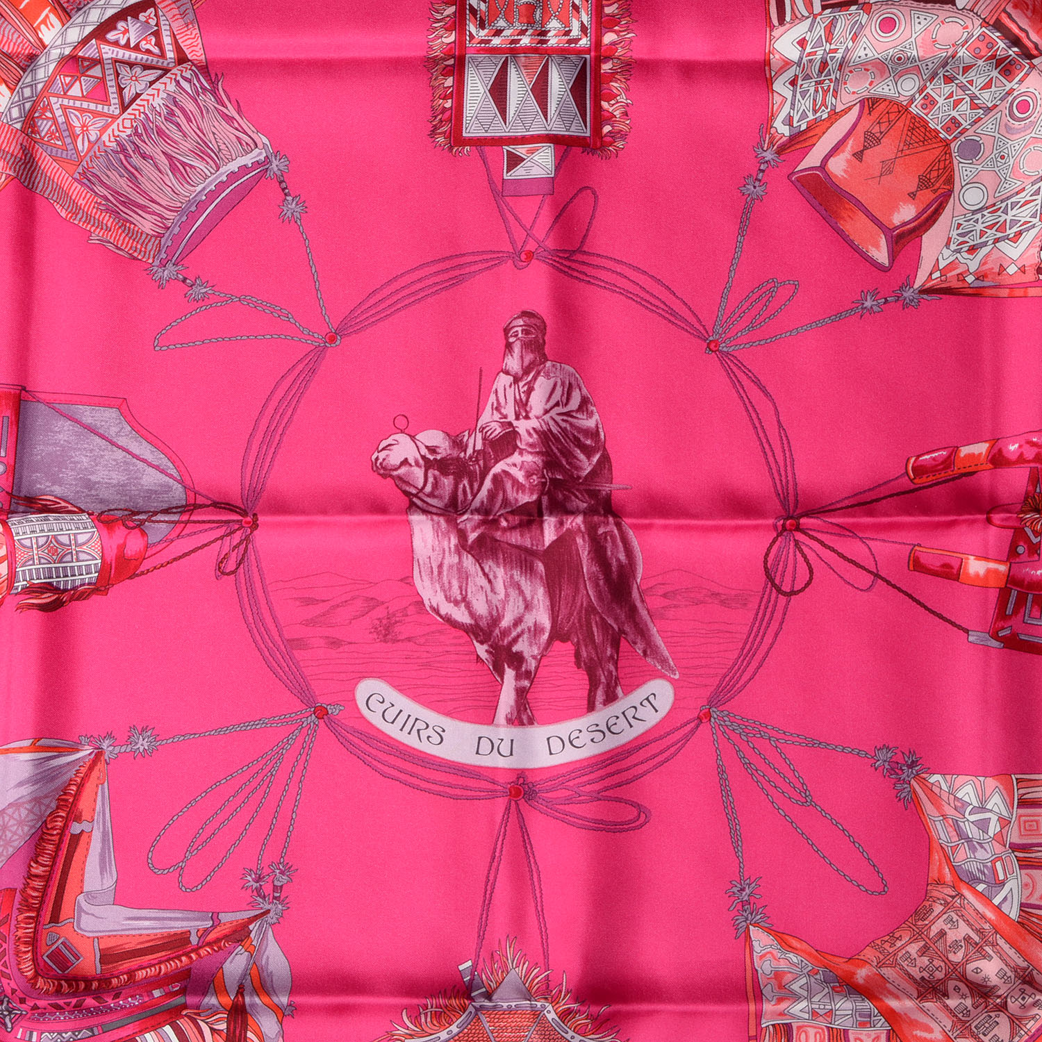 HERMES Silk Cuirs Du Desert Scarf 90 72105 | FASHIONPHILE