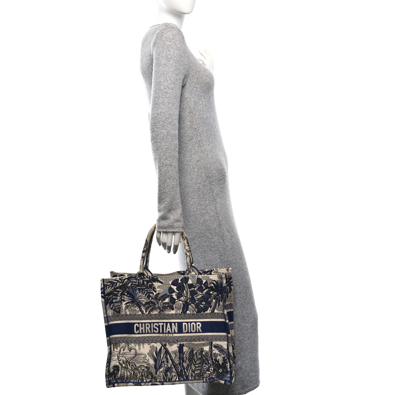 バッグ Christian Dior CHRISTIAN DIOR Canvas Embroidered Vertical L'Etoile Book