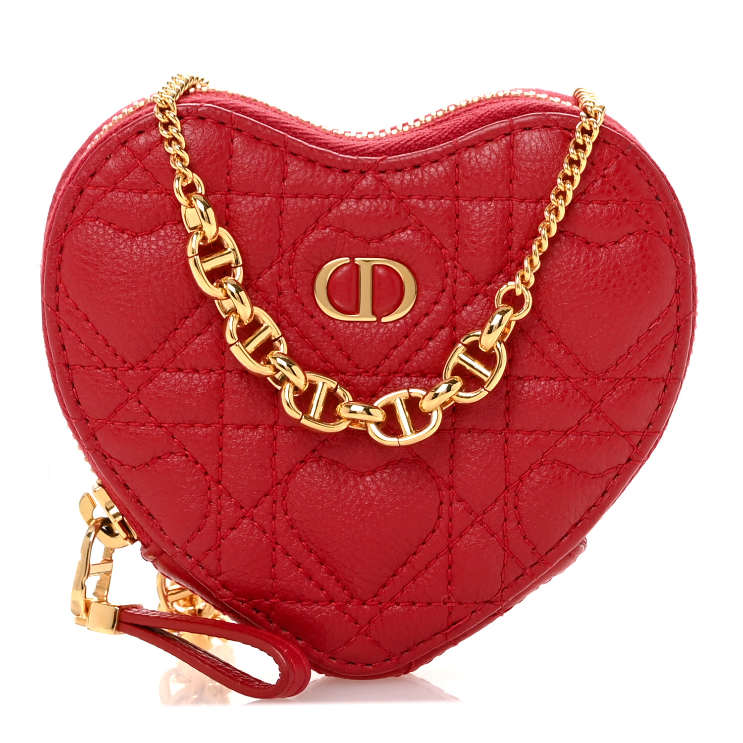 バッグ DiorDioramour  Caro Heart Pouch CHRISTIAN DIOR Calfskin Cannage Dioramour Caro Heart Pouch