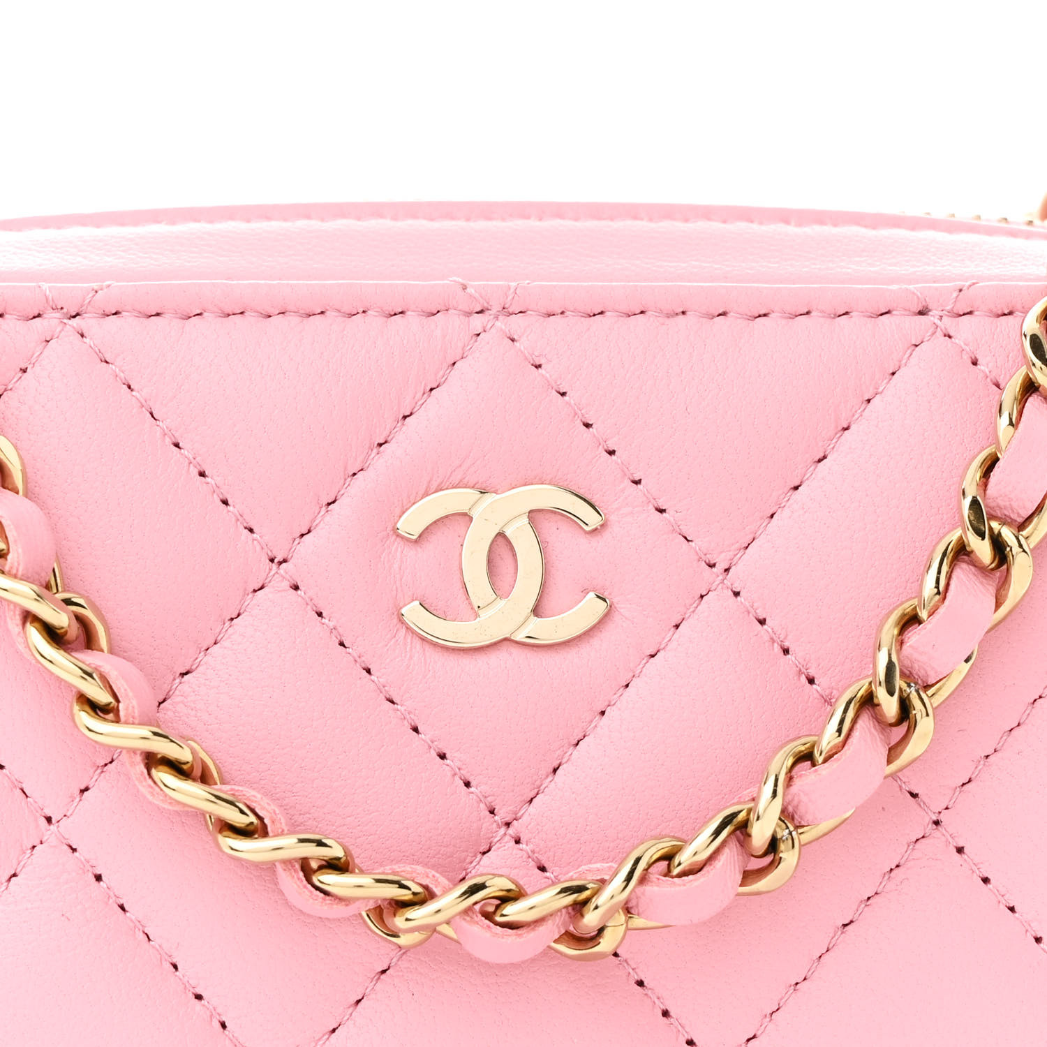 CHANEL Lambskin Quilted Camera Bag Pink 1670722 | FASHIONPHILE
