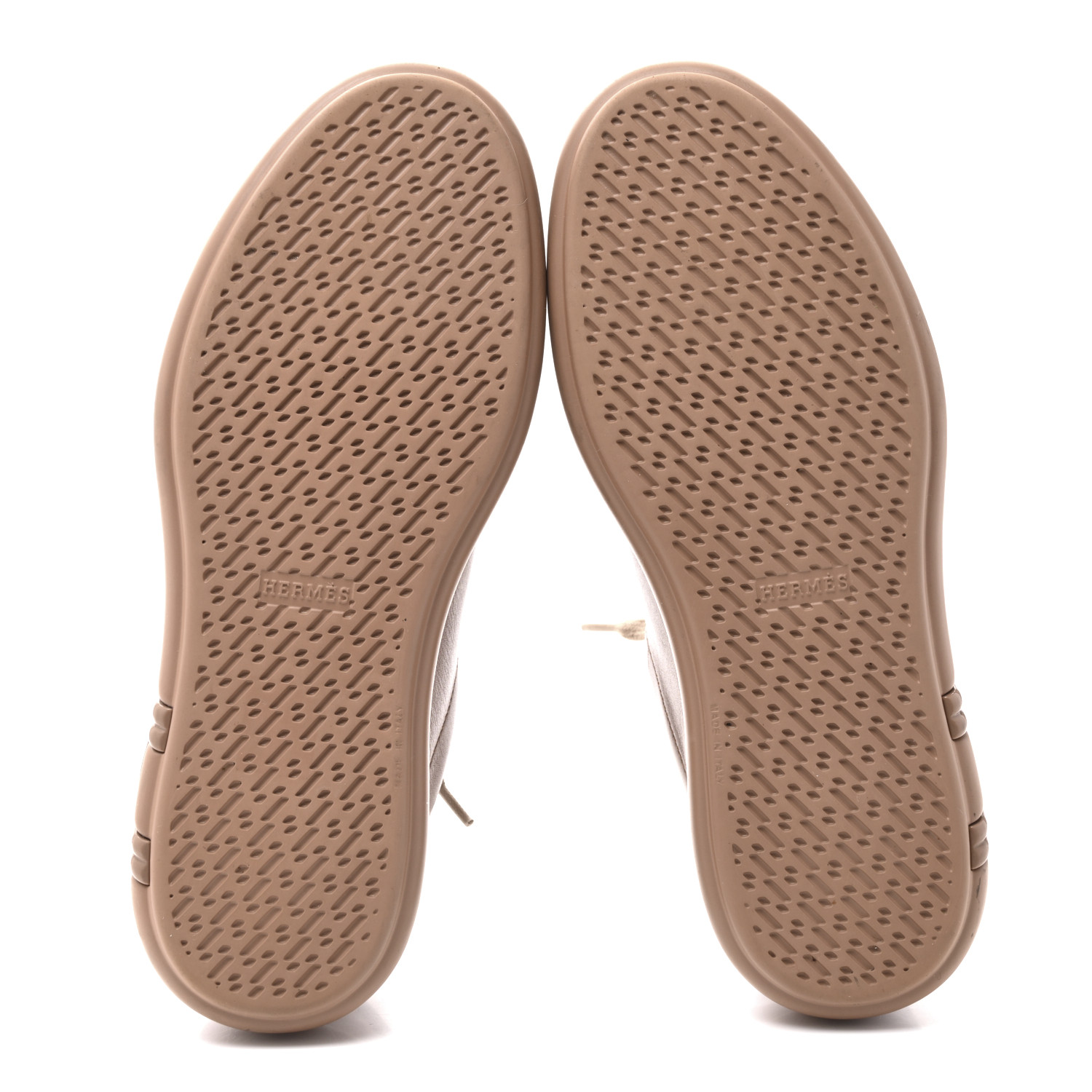 HERMES Calfskin Womens Happy Sneakers 37.5 Rose Perle