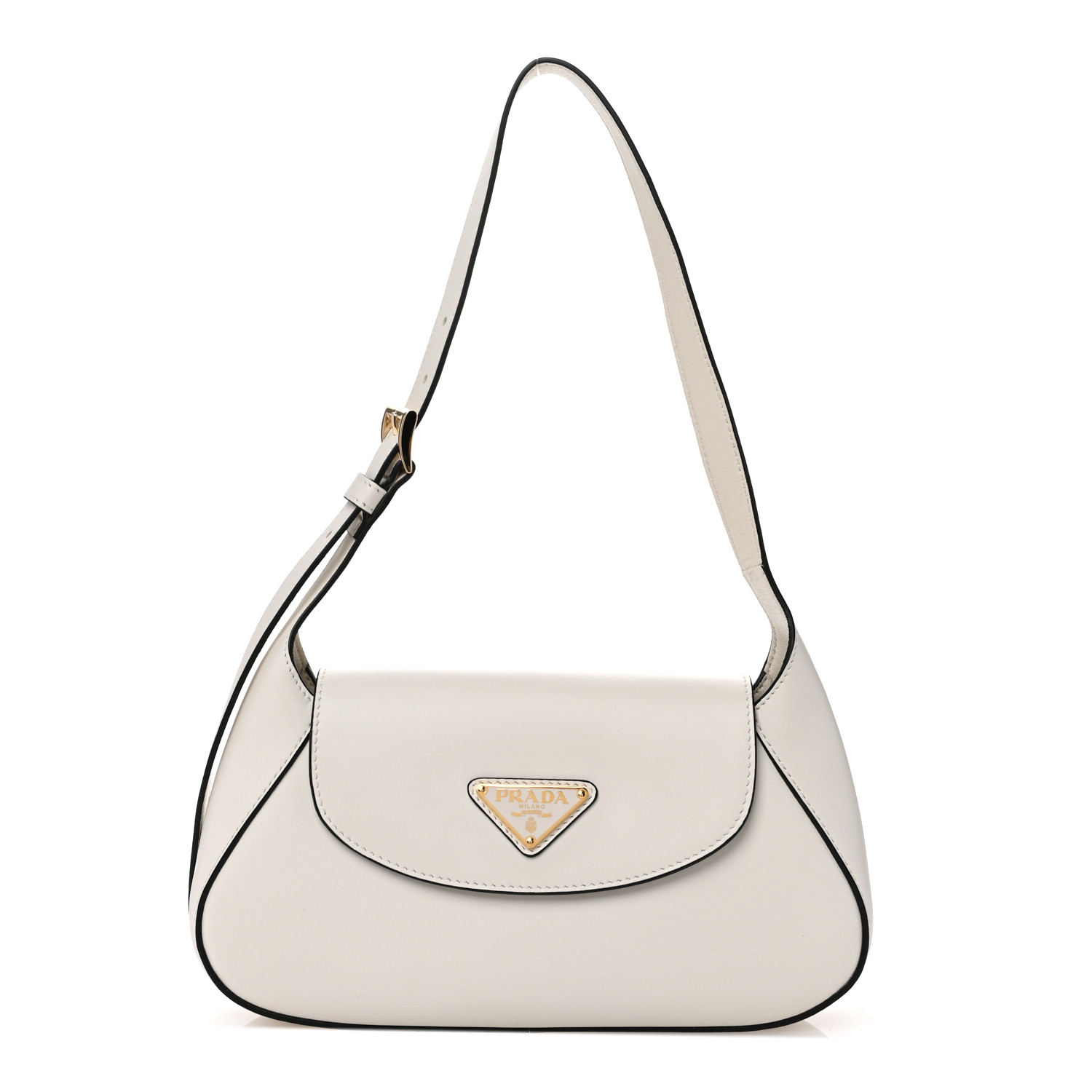 古*福様 PRADA 1990s llic shoulder bag PRADA VINTAGE CALFSKIN LEATHER WHITE SHOULDER BAG | eBay