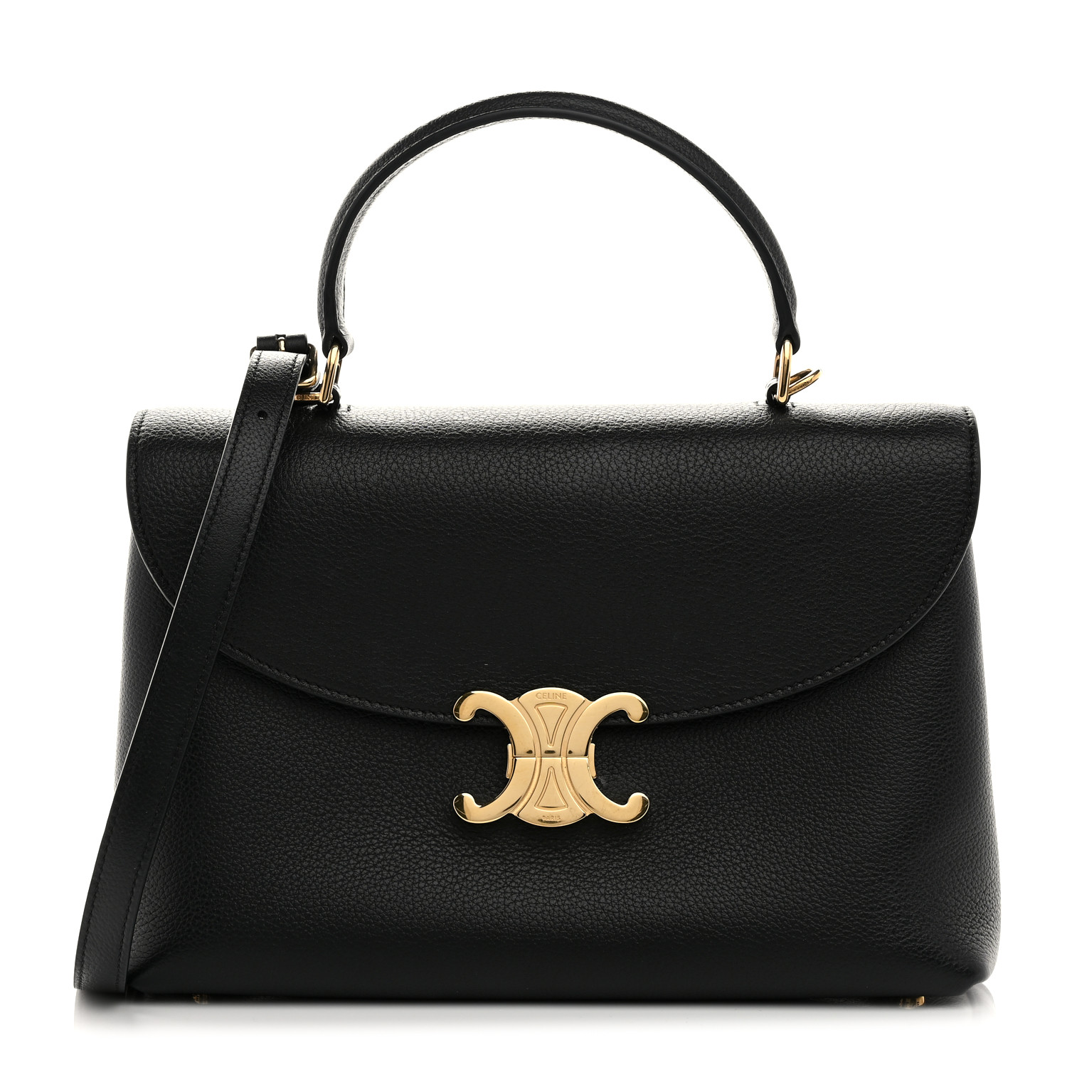 【VIP価格・関税込み】CELINE MEDIUM NINO LEATHER HANDBAG CELINE Supple Calfskin Medium Nino Black 1670584 | FASHIONPHILE