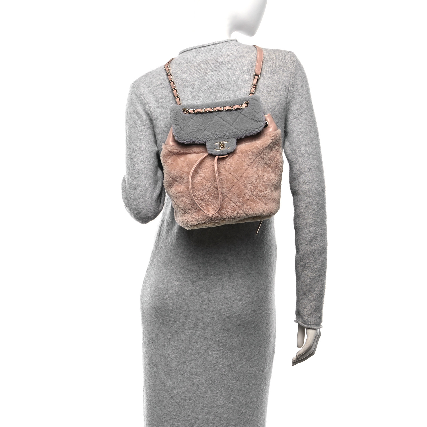 ★EMIS★ SHEARLING BACKPACKBEIGE m1037_1332427 SHEARLING BACKPACK-BEIGE - EMIS