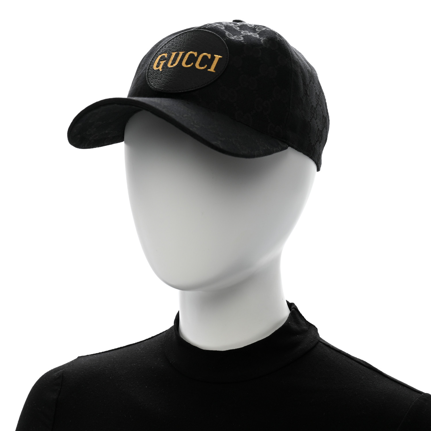 GUCCI Monogram Textured Dollar Calfskin Zeno Baseball Hat M