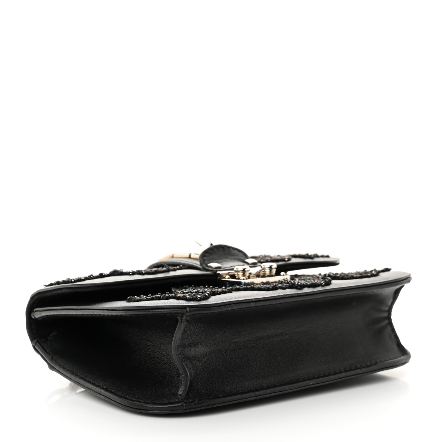 VALENTINO GARAVANI Vitello Beaded Butterfly Small Glam Lock
