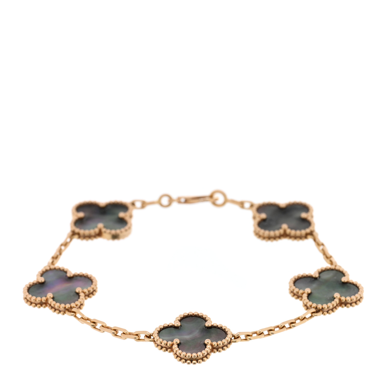 VAN CLEEF & ARPELS 18K Rose Gold Gray Mother of Pearl 5