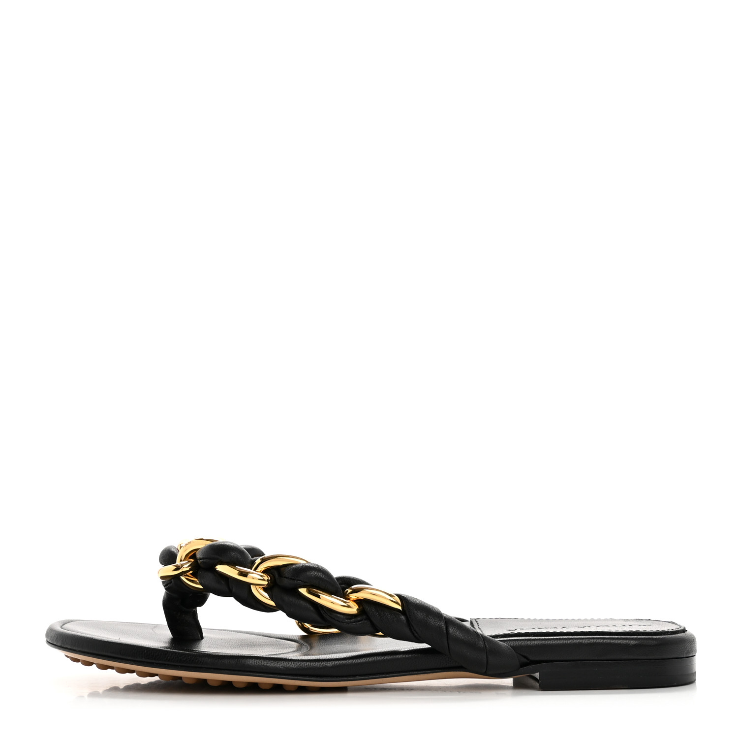 サンダル・ミュール BOTTEGA VENETA CANALAZZO NAPPA SANDALS Bottega Veneta Canalazzo Mini Weave Nappa Leather Flat
