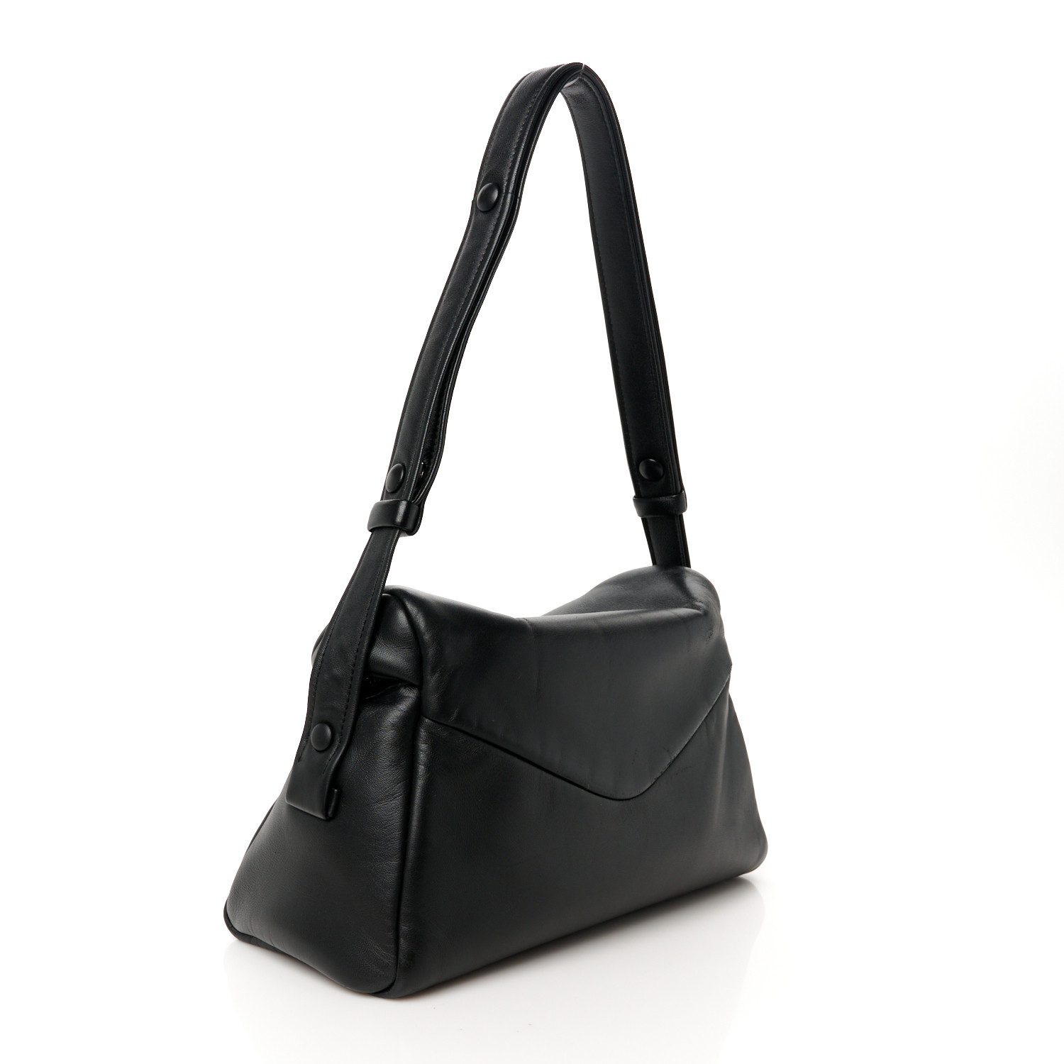 PRADA Nappa Padded Signaux Bag Black 1643290 | FASHIONPHILE