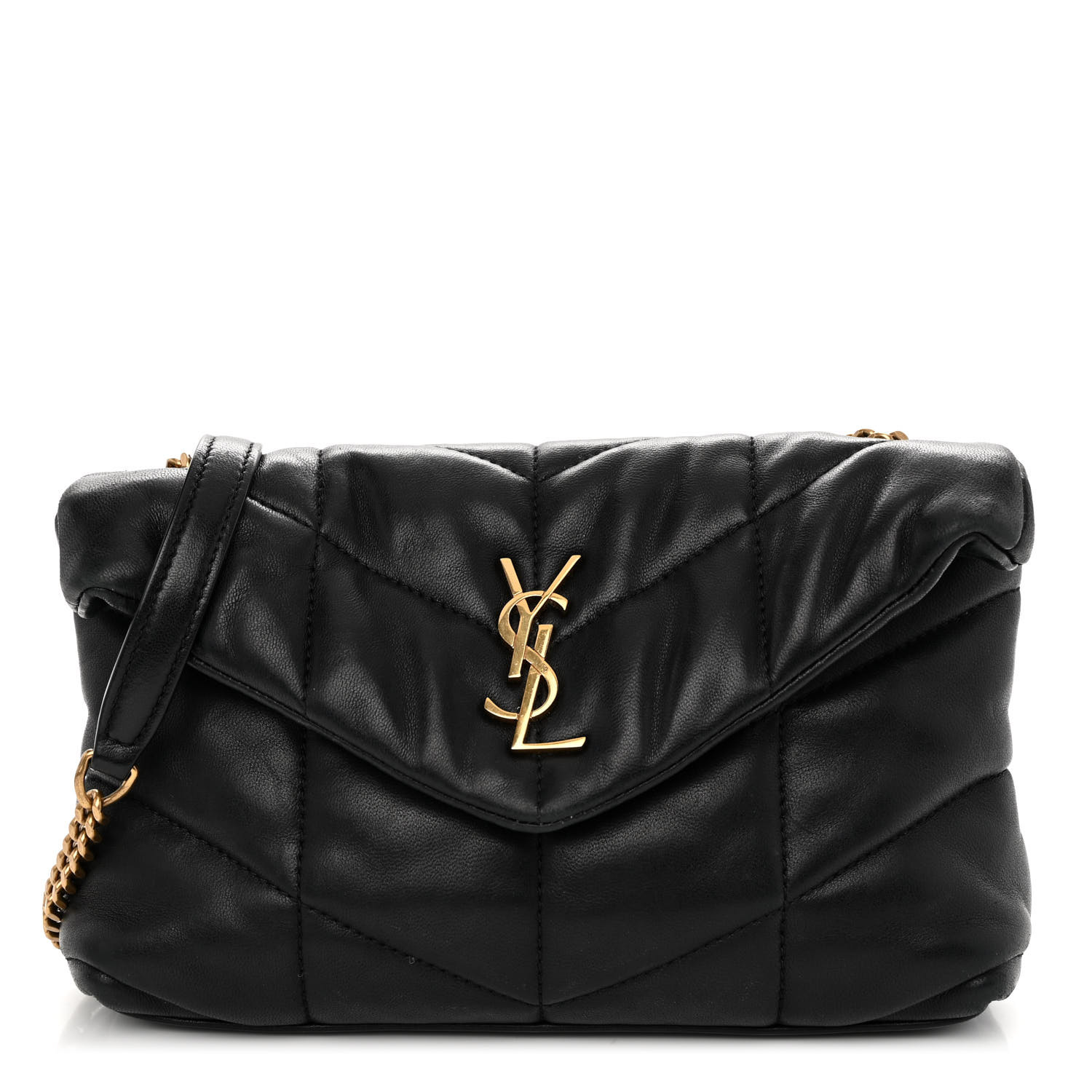 SAINT LAURENT Lambskin Quilted Toy Loulou Puffer Monogram Chain  