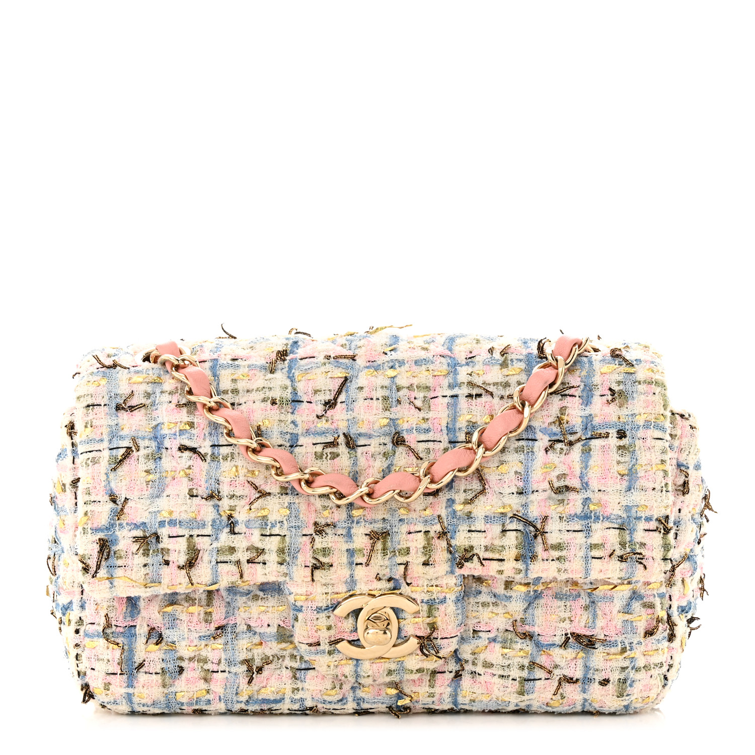 ★TOUT Y EST★ GULLY tweed chain mini flap bag HO1A3A39 fc5dfc53be723cac15a4ee67292ac1