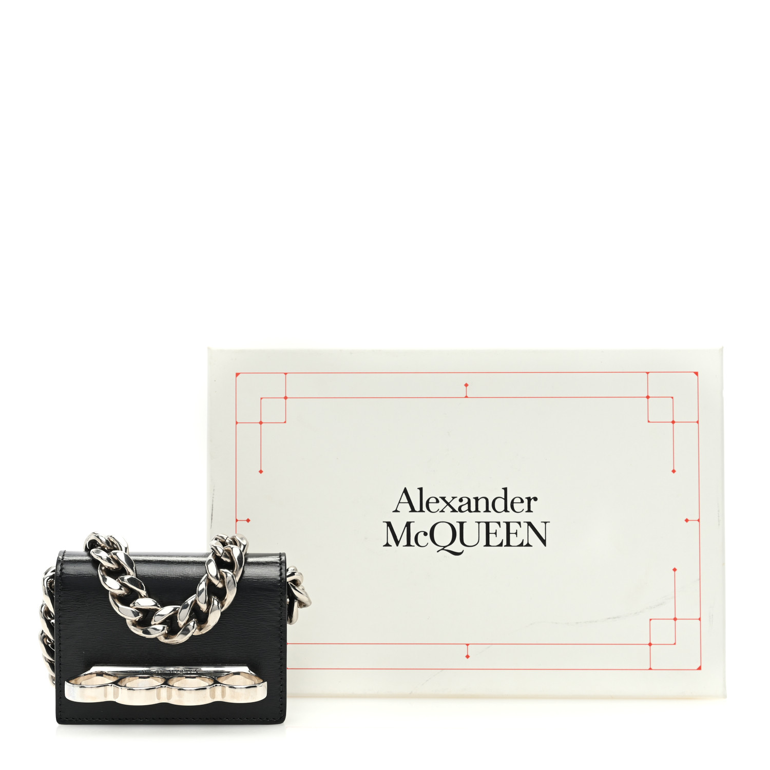 ALEXANDER MCQUEEN Smooth Calfskin Micro The Four Ring