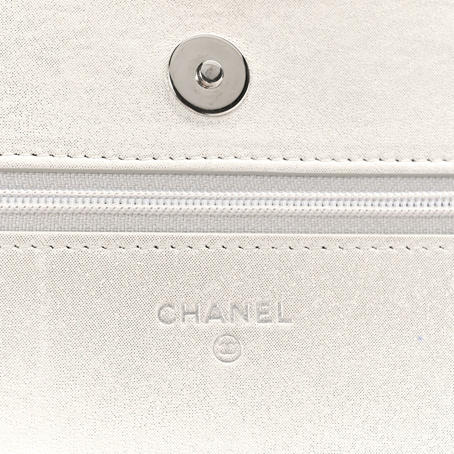CHANEL Metallic Lambskin Star Embossed Wallet On Chain WOC