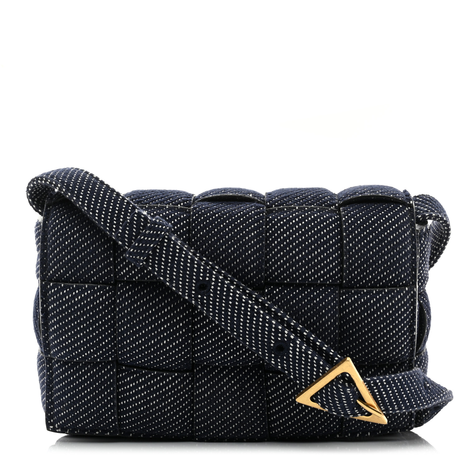 BOTTEGA VENETA Denim Maxi Intrecciato Padded Cassette High