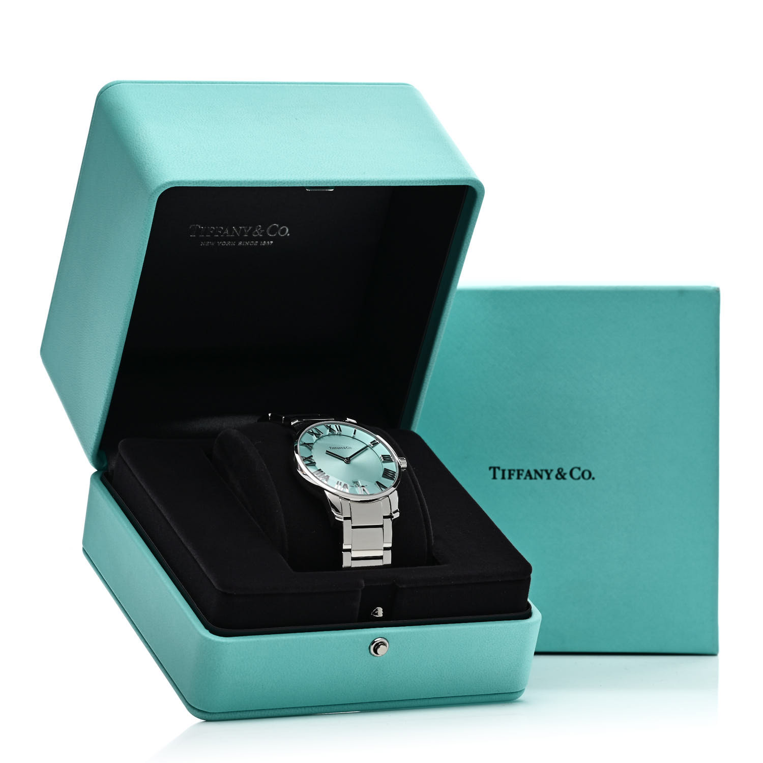 【Tiffany】Atlas 2-Hand 29 mm ウォッチ ★ シルバーアズール Tiffany & Co. Atlas 2-Hand 60166378 Women's Watch in