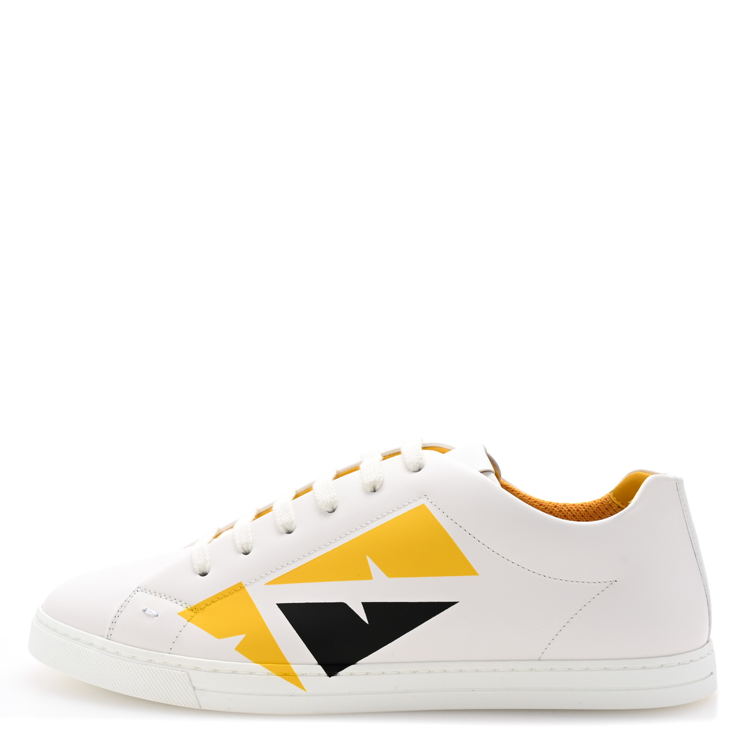 FENDI Calfskin Bugs Eye Print Mens Low Top Sneakers 9 White FENDI Calfskin Bugs Eye Print Mens Low Top Sneakers 9 White