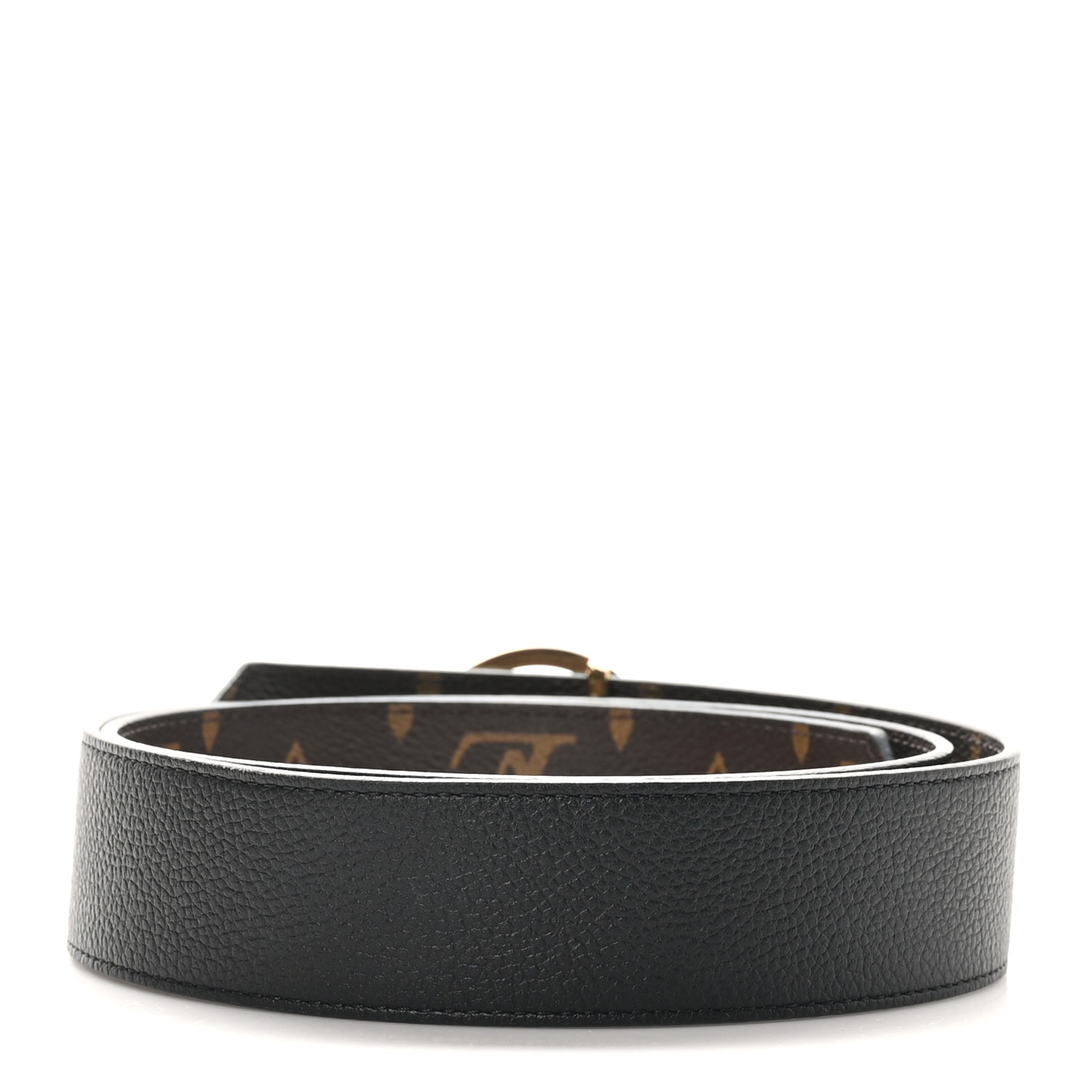 LOUIS VUITTON Monogram LV Circle 35mm Reversible Belt 85 34