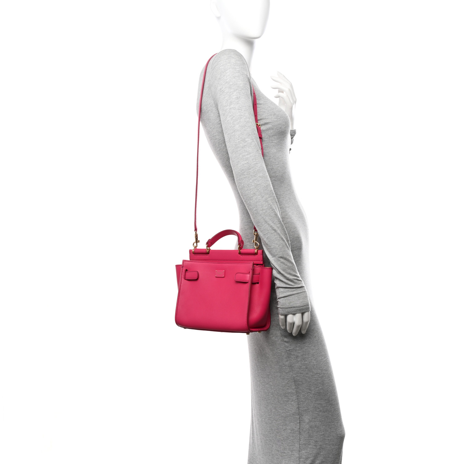 【DOLCE&GABBANA】Sicily 62 ソフトバッグ スモール DOLCE & GABBANA Calfskin Small Sicily 62 Soft Bag Fuchsia
