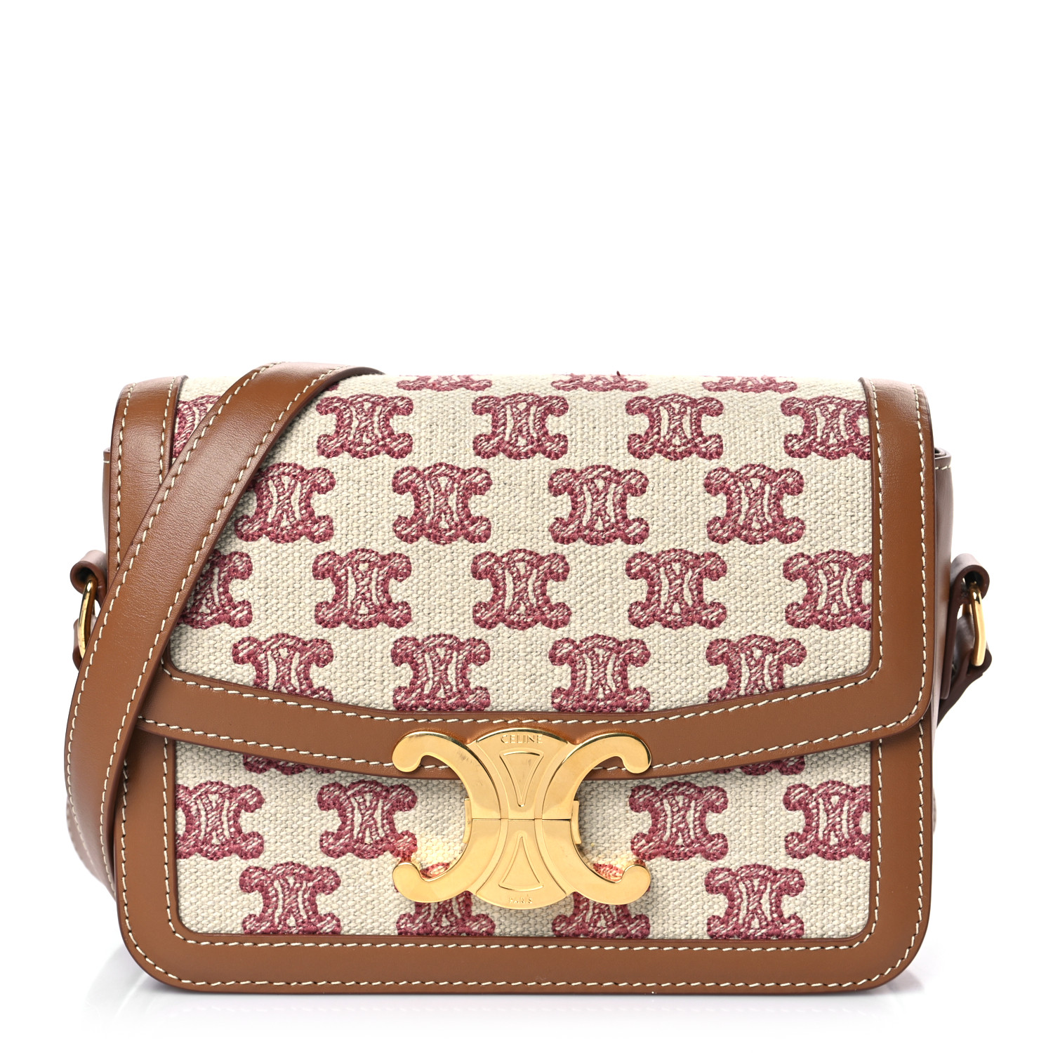 CELINE リンピア サンダル_triomphe jacquard canvas & calfskin CELINE Canvas Calfskin Triomphe Embroidered Teen Triomphe