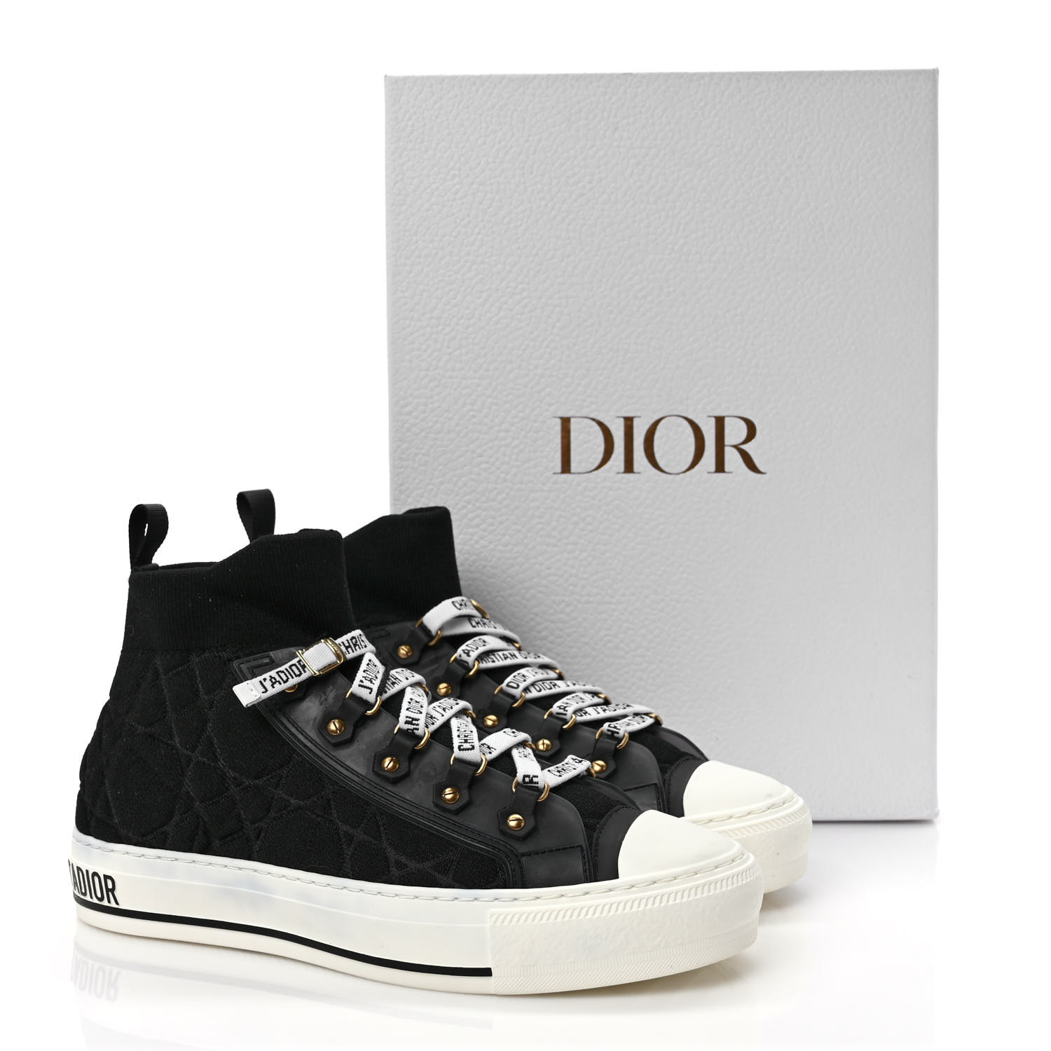CHRISTIAN DIOR Technical Knit Calfskin Womens Walk'N'Dior