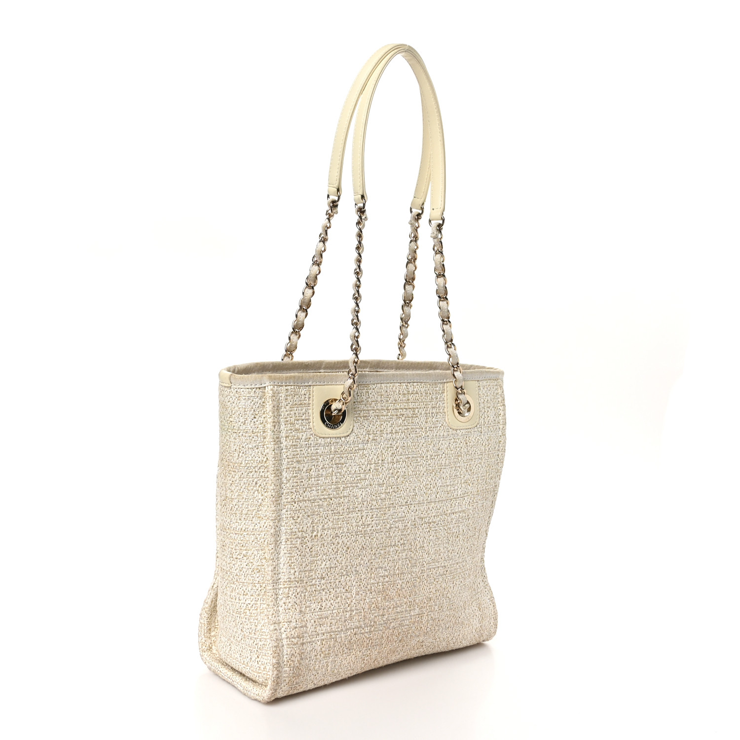 バッグ DEAUVILLE MINI MNG WIN CHANEL Lurex Boucle Mini Deauville Tote White 1606749